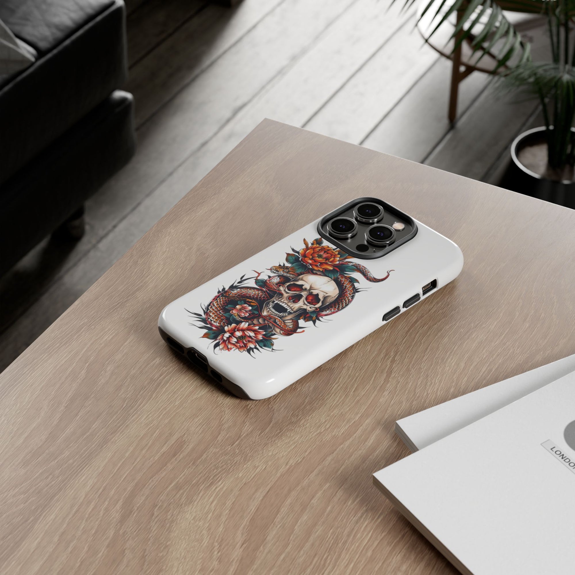 Tough Cases: Skull and Snake Phone Cases, Edgy Accessories, Alternative Fashion, Quirky Gift Ideas, Gothic Style