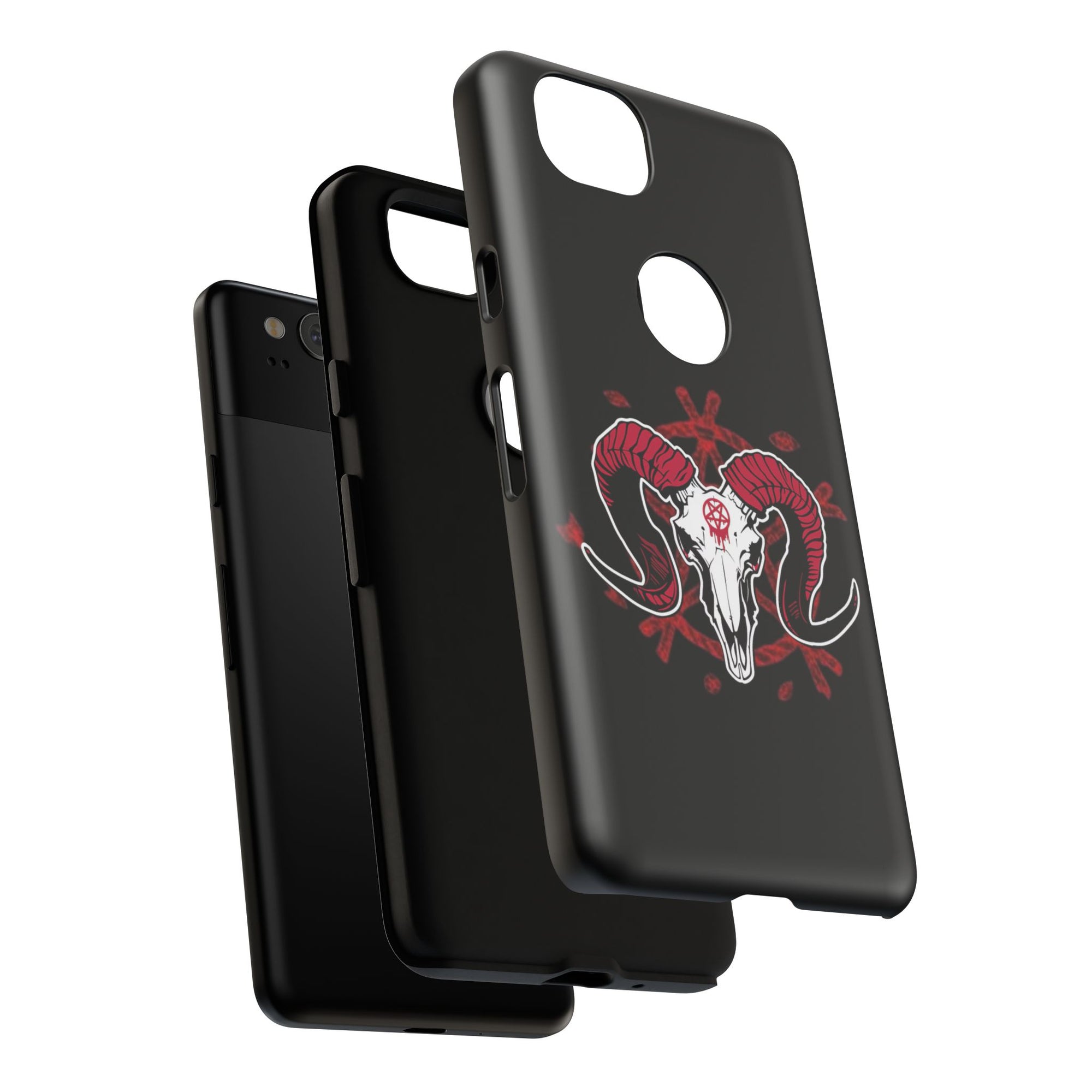 Tough Cases: Dark Aesthetic Phone Case, Gothic Phone Cover, Unique Gift for Him, Occult Design, Animal Skull Artwork, Halloween Decor