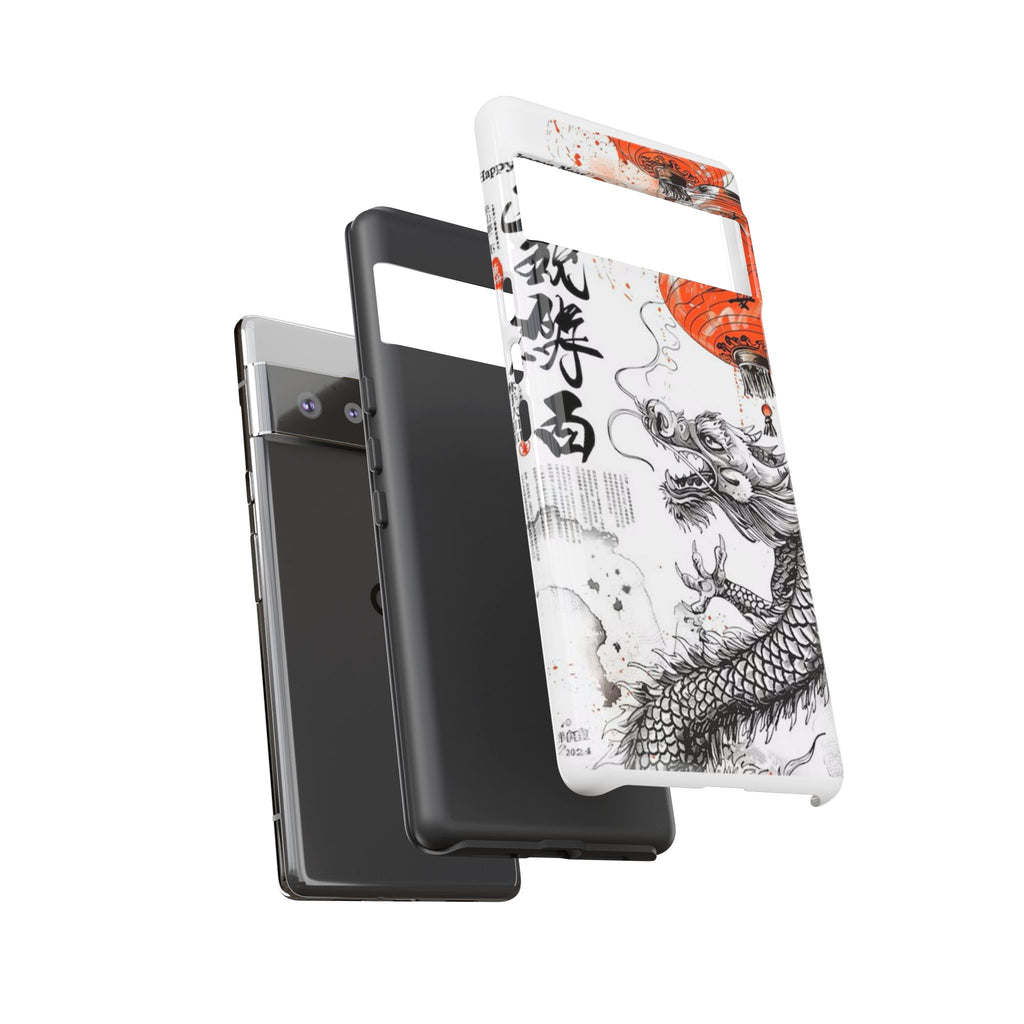 Dragon Design Phone Case, Tough Cases with Chinese Art for Unique Style, Gift for Art Lovers, Phone Protection, Trendy Accessories