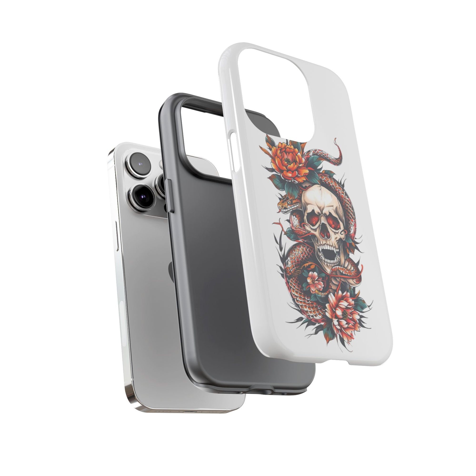 Tough Cases: Skull and Snake Phone Cases, Edgy Accessories, Alternative Fashion, Quirky Gift Ideas, Gothic Style