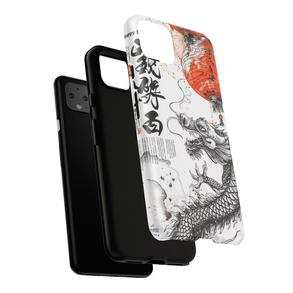 Dragon Design Phone Case, Tough Cases with Chinese Art for Unique Style, Gift for Art Lovers, Phone Protection, Trendy Accessories