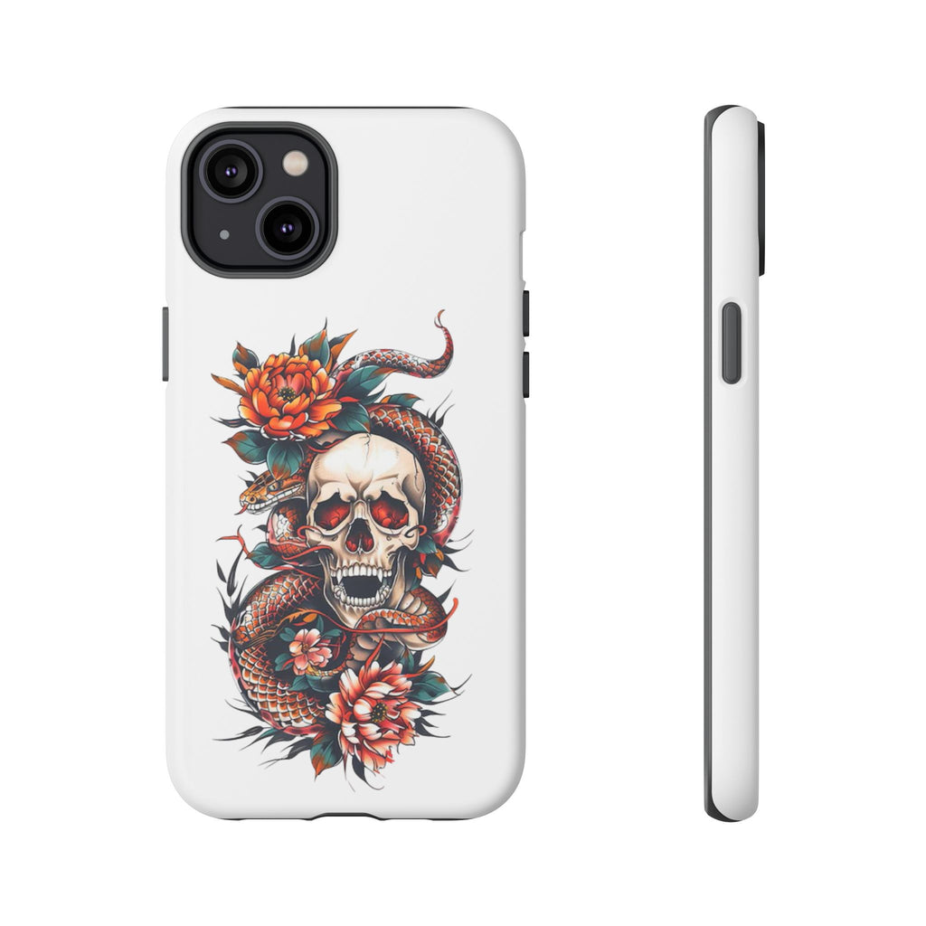 Tough Cases: Skull and Snake Phone Cases, Edgy Accessories, Alternative Fashion, Quirky Gift Ideas, Gothic Style