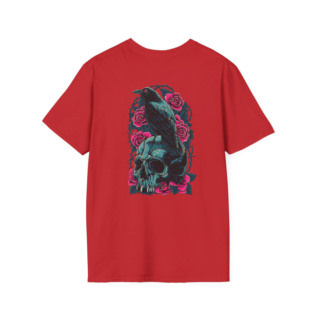 Gothic Skull & Rose Unisex T-Shirt | Boho Style Tee, Casual Wear, Gift for Her, Halloween Shirt, Graphic Tee