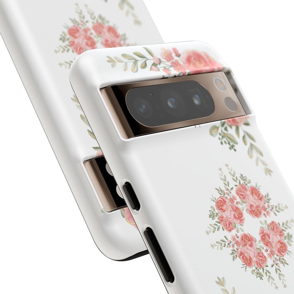 Floral Phone Case, Tough iPhone Case, Rose Design Case, Gift for Her, Floral Phone Cover