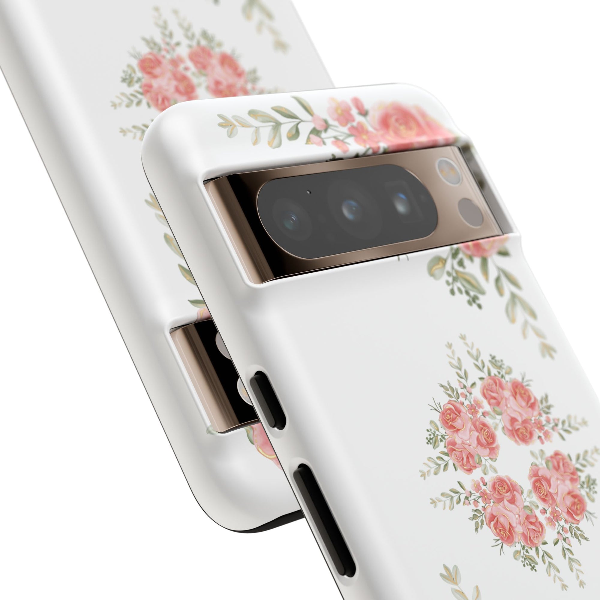 Floral Phone Case, Tough iPhone Case, Rose Design Case, Gift for Her, Floral Phone Cover
