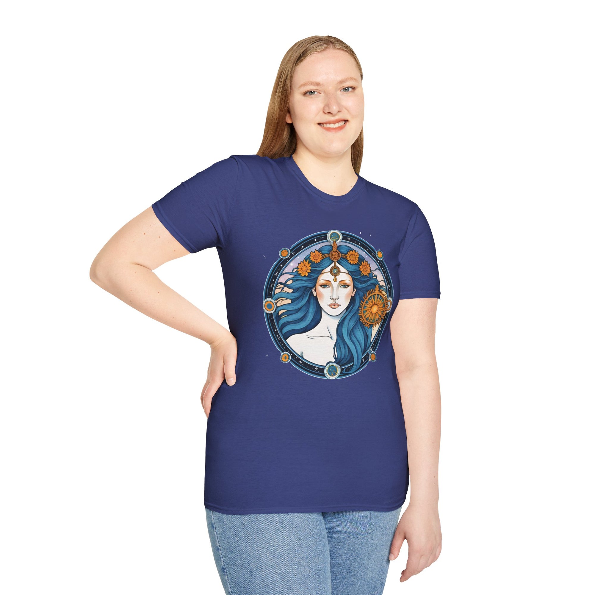 Celestial Goddess Unisex T-Shirt, Bohemian Tee, Astrology Shirt, Gift for Her, Spiritual Fashion, Horoscope Apparel