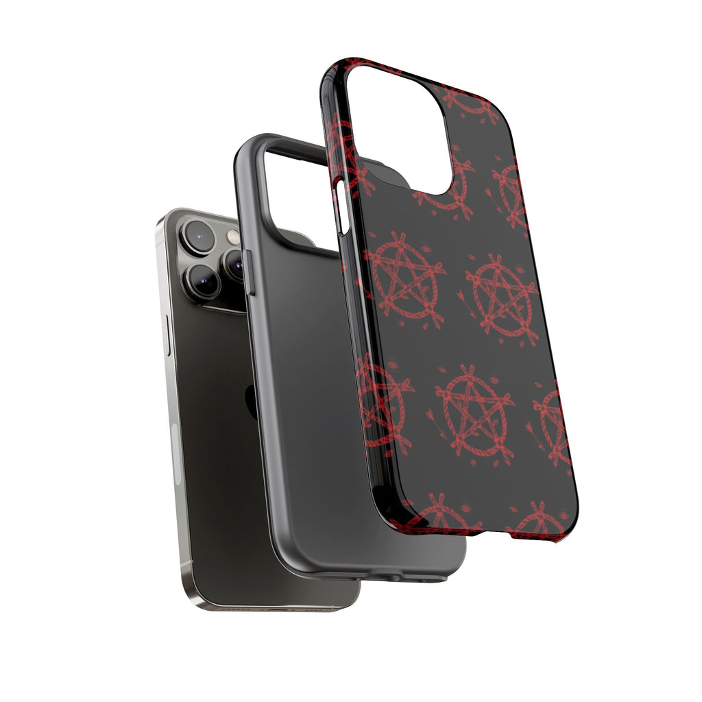 Anarchist iPhone Case, Tough Phone Cover, Punk Style Accessory, Unique Gift for Rebels, Goth Aesthetic Phone Case