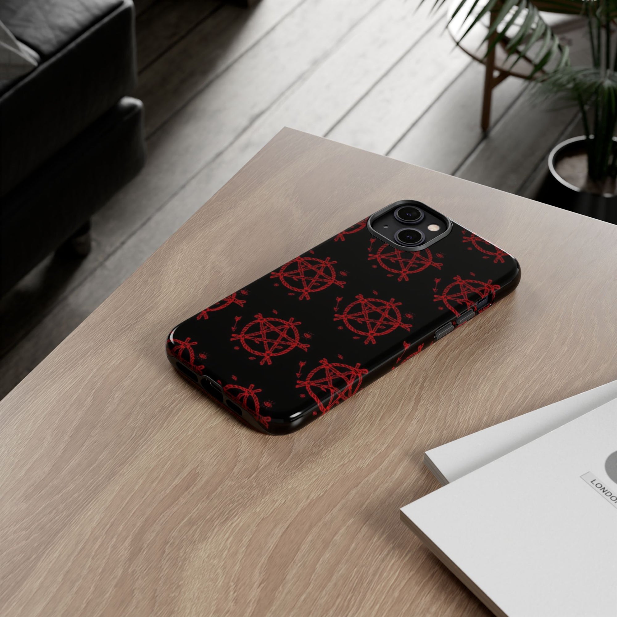 Anarchist iPhone Case, Tough Phone Cover, Punk Style Accessory, Unique Gift for Rebels, Goth Aesthetic Phone Case