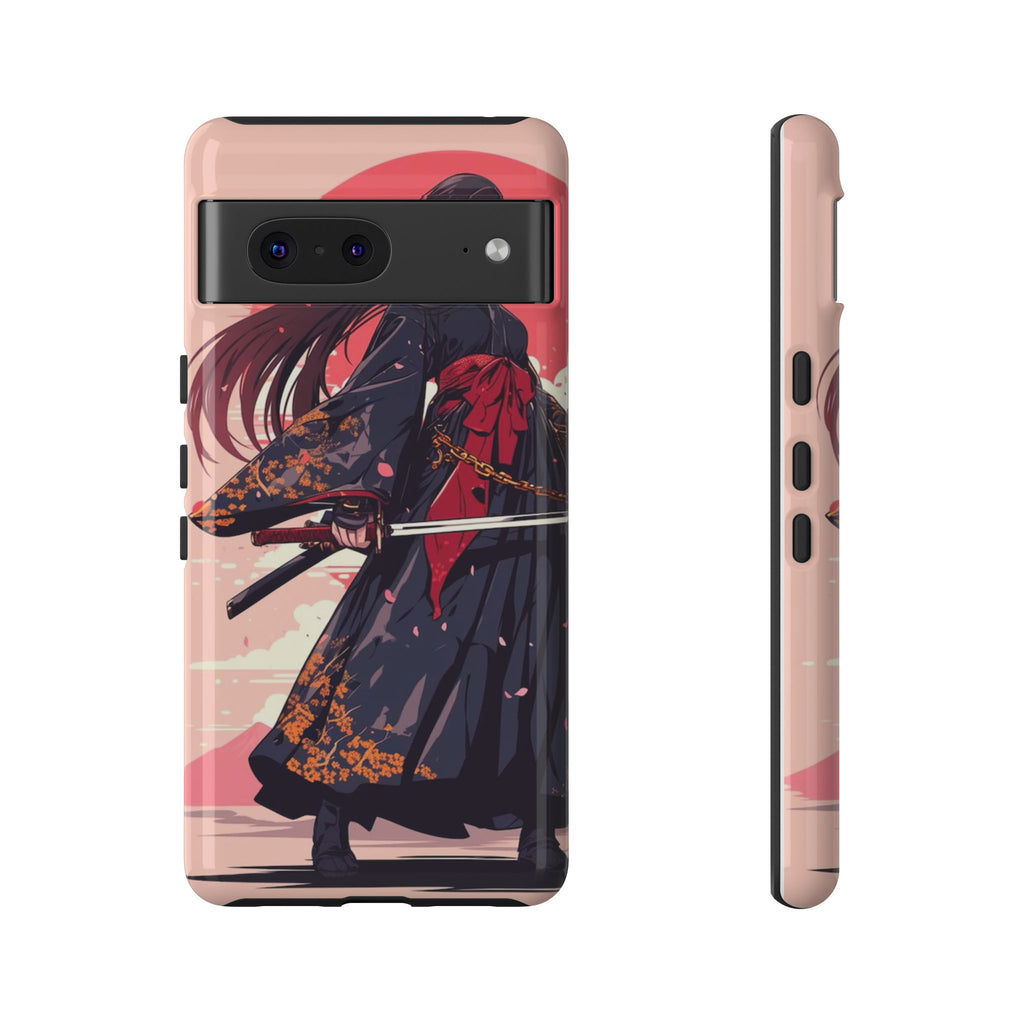 Stylish Phone Case with Warrior Design, Tough Phone Cover for Anime Lovers, Gift for Gamers, Cute Phone Accessories, Unique Tech Gifts