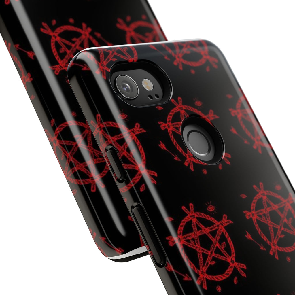 Anarchist iPhone Case, Tough Phone Cover, Punk Style Accessory, Unique Gift for Rebels, Goth Aesthetic Phone Case