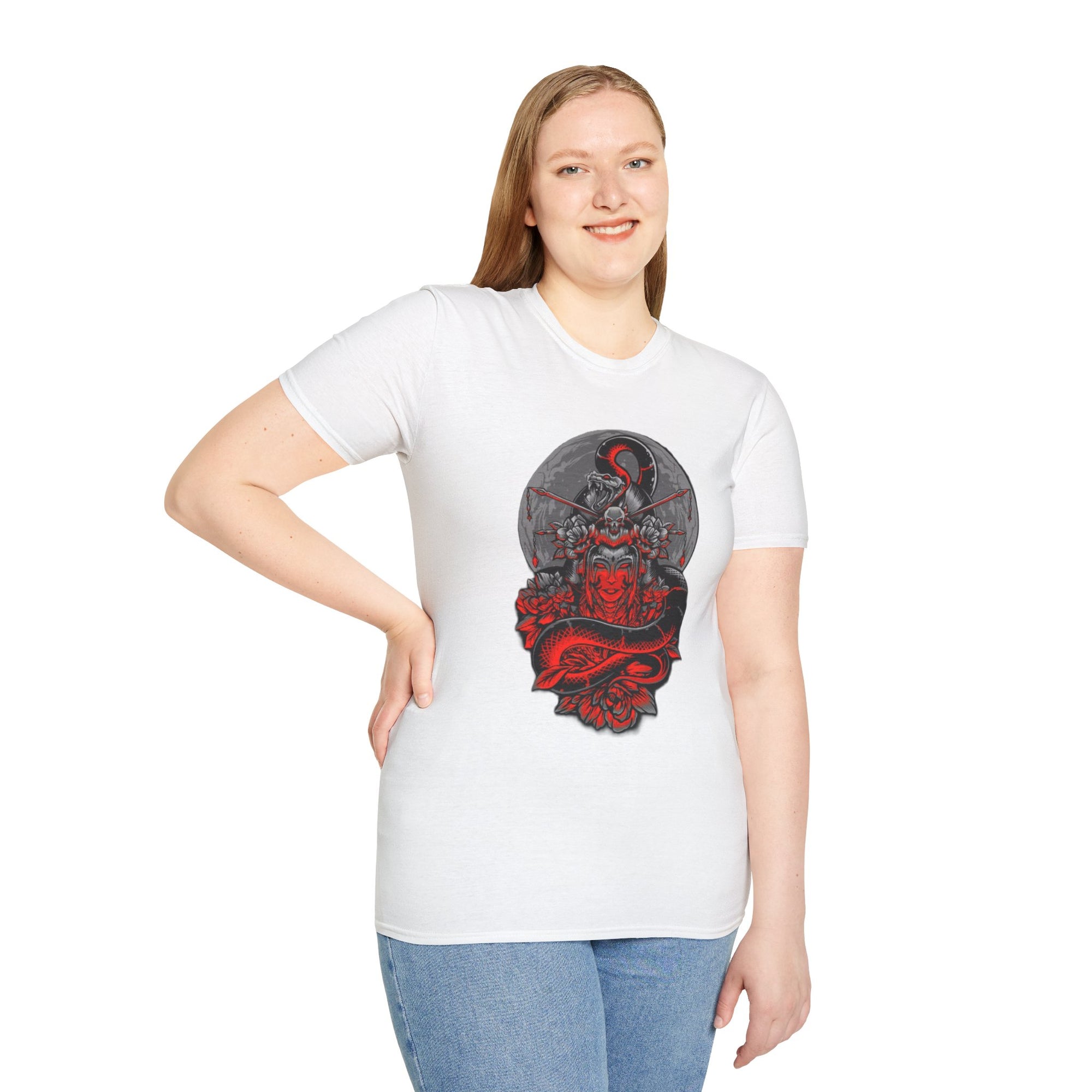 Warrior Spirit Unisex Softstyle T-Shirt, Graphic Tee, Trendy Streetwear, Gifts for Him, Casual Wear, Unique Design