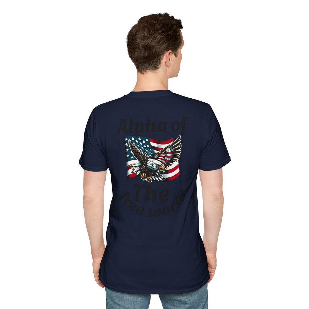 Patriotic Graphic T-Shirt, Unisex Softstyle Tee, Independence Day Gift, Freedom Apparel, Americana Clothing