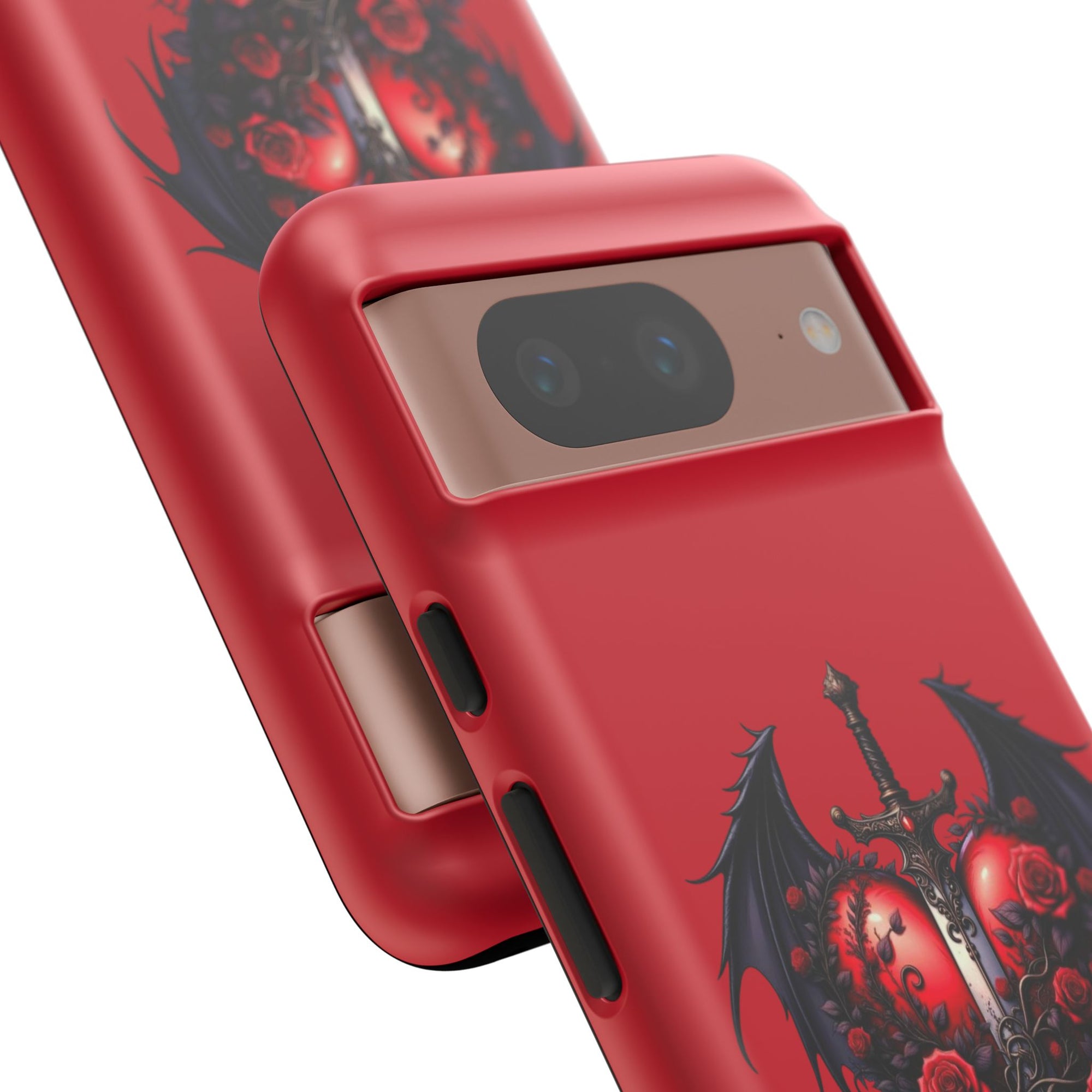 Tough Cases - Gothic Heart Phone Case, Edgy Accessories for Him, Unique Gifts for Her, Valentine's Day, Birthday, Artsy Phone Cover