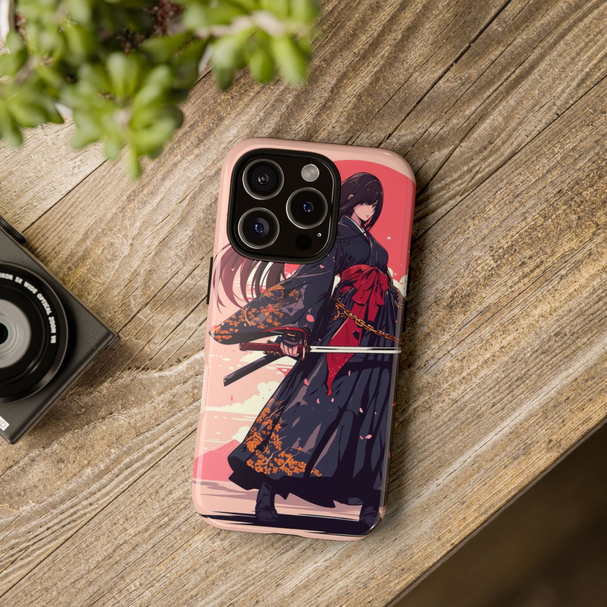 Stylish Phone Case with Warrior Design, Tough Phone Cover for Anime Lovers, Gift for Gamers, Cute Phone Accessories, Unique Tech Gifts