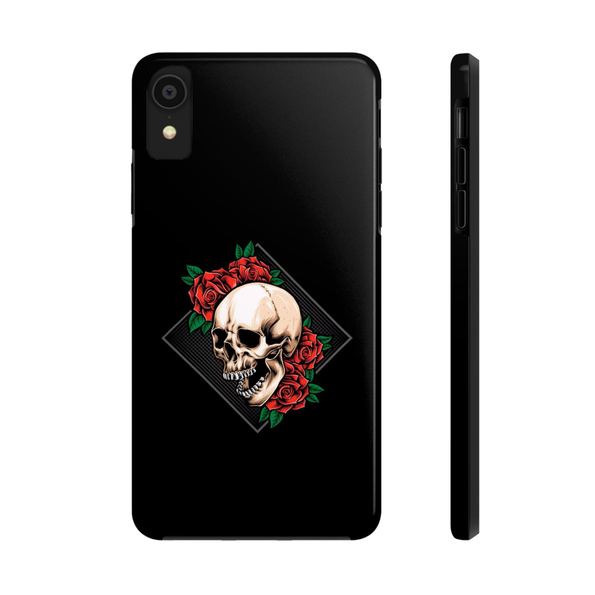 Tough Phone Cases with Skull and Roses Design | Edgy Protection, iPhone & Android Covers, Gothic Gifts, Unique Phone Accessories