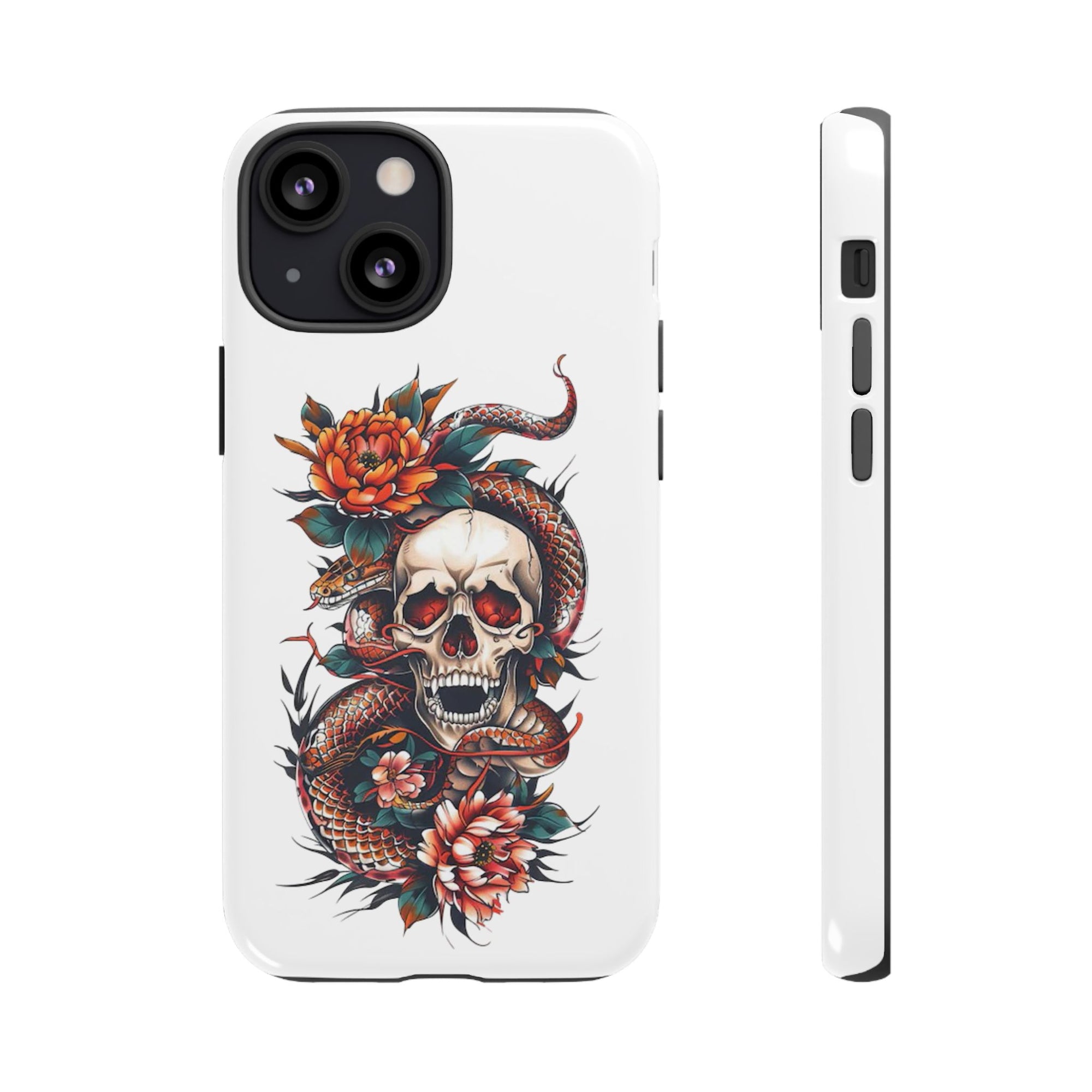 Tough Cases: Skull and Snake Phone Cases, Edgy Accessories, Alternative Fashion, Quirky Gift Ideas, Gothic Style