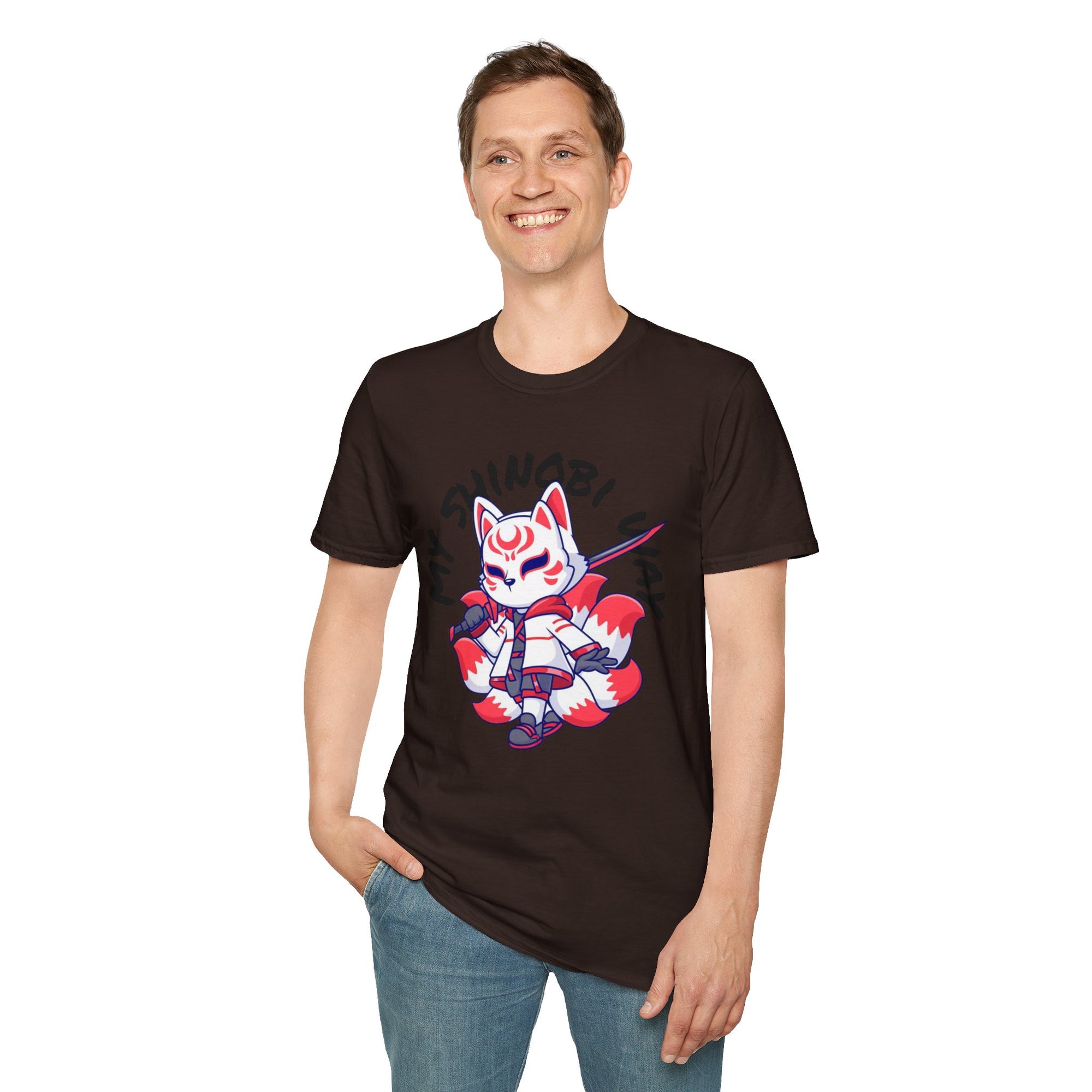 Unisex Anime T-Shirt - 'My Shinobi Pal' Graphic Tee, Comfortable Streetwear, Gift for Anime Lovers, Casual Wear, Stylish Outfit