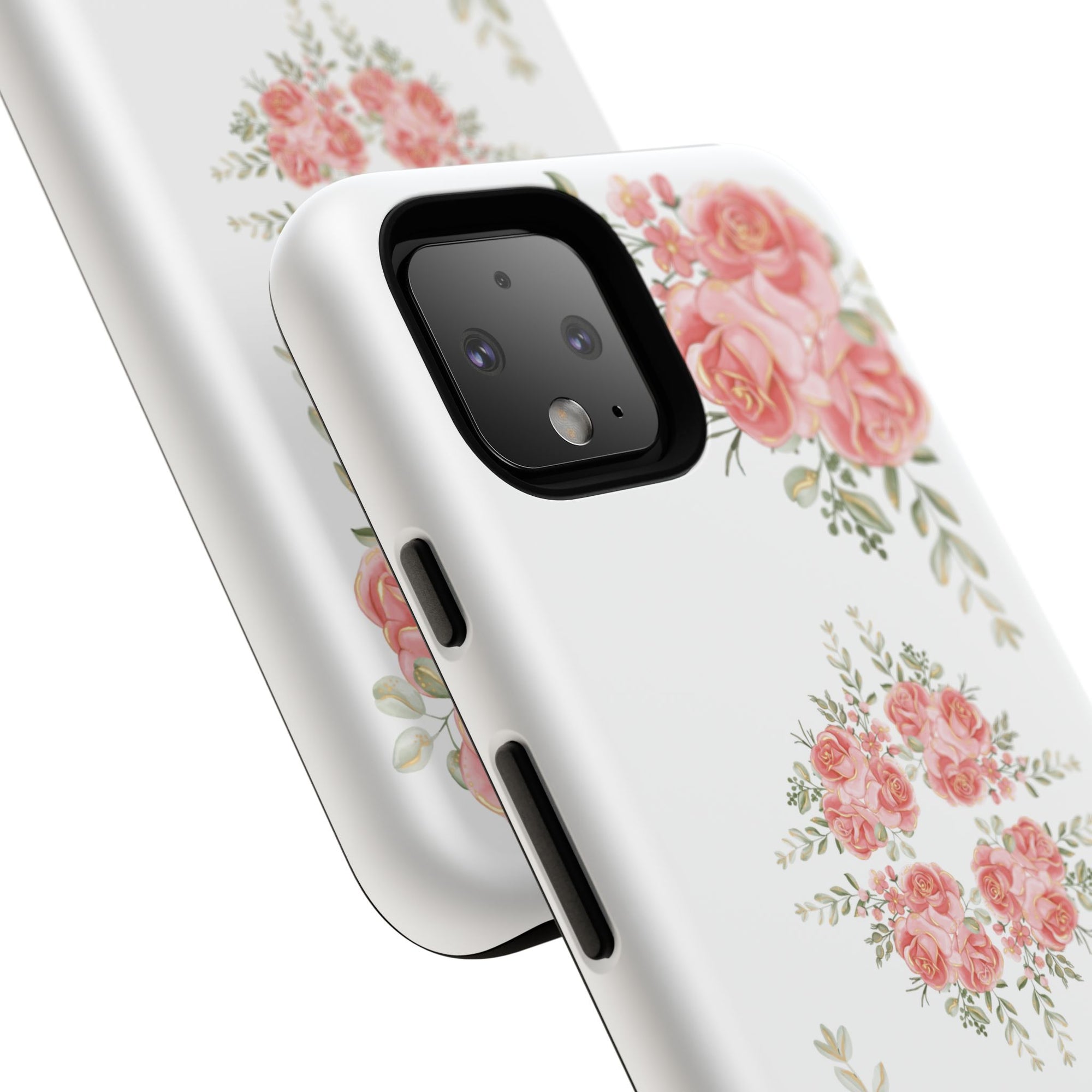 Floral Phone Case, Tough iPhone Case, Rose Design Case, Gift for Her, Floral Phone Cover