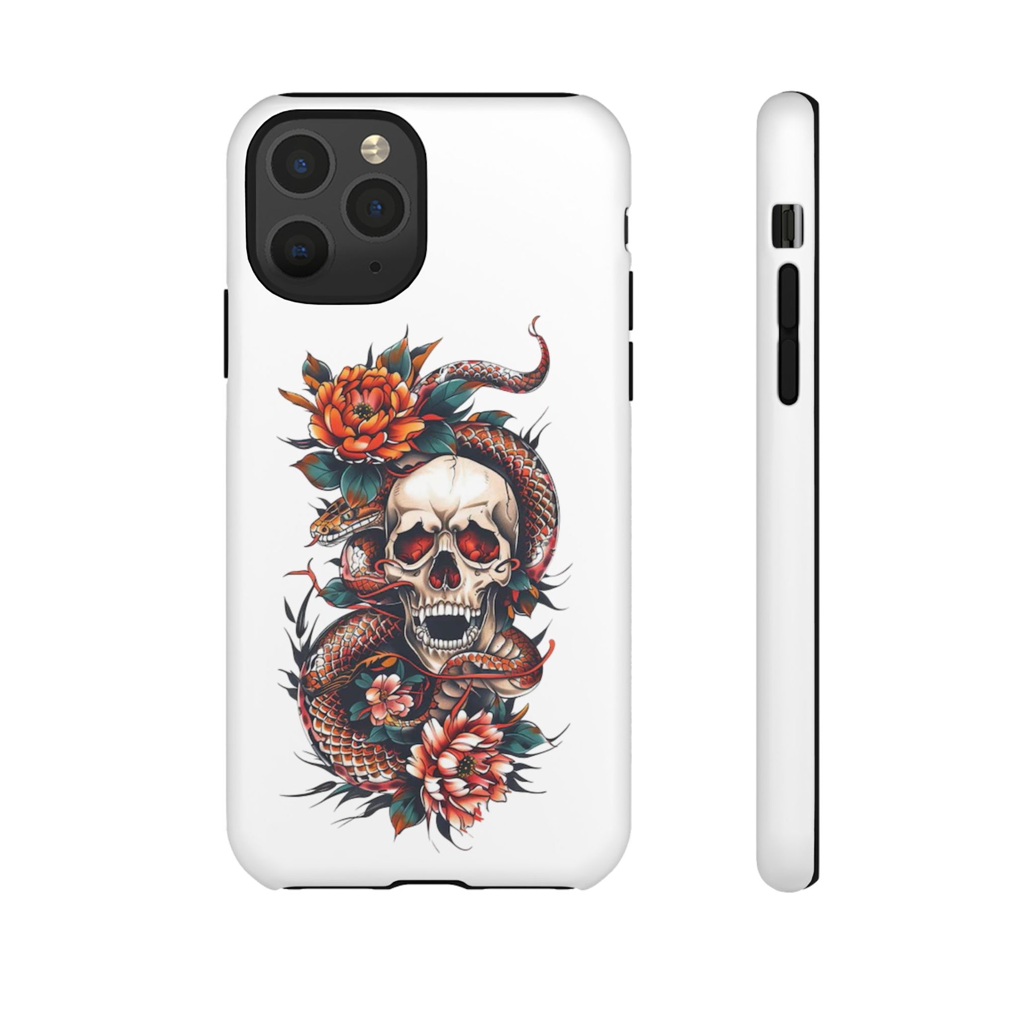 Tough Cases: Skull and Snake Phone Cases, Edgy Accessories, Alternative Fashion, Quirky Gift Ideas, Gothic Style