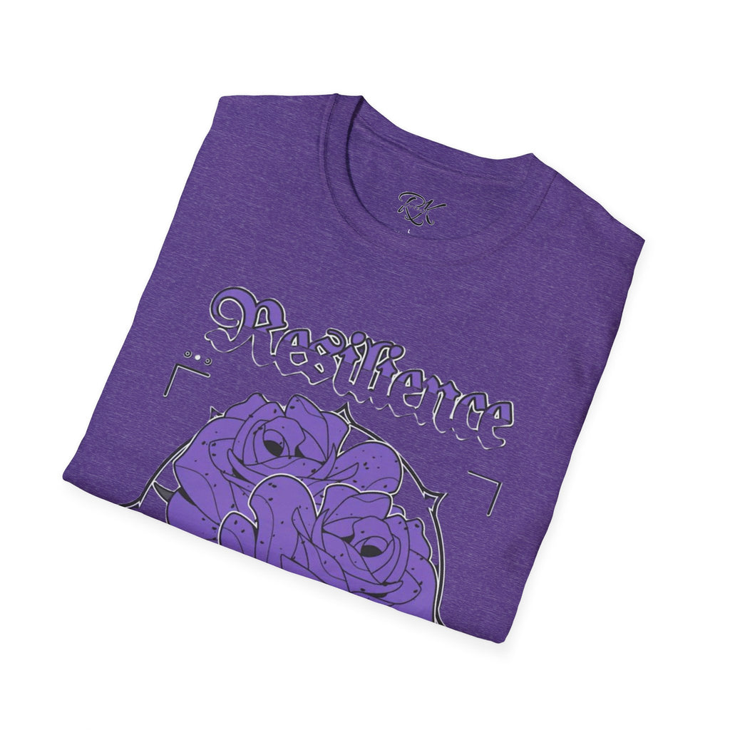 Purple Rose Graphic T-Shirt, Soft Stylish Tee, Unisex Floral Apparel, Gift for Her, Spring Outfit Idea, Vintage Aesthetic Top