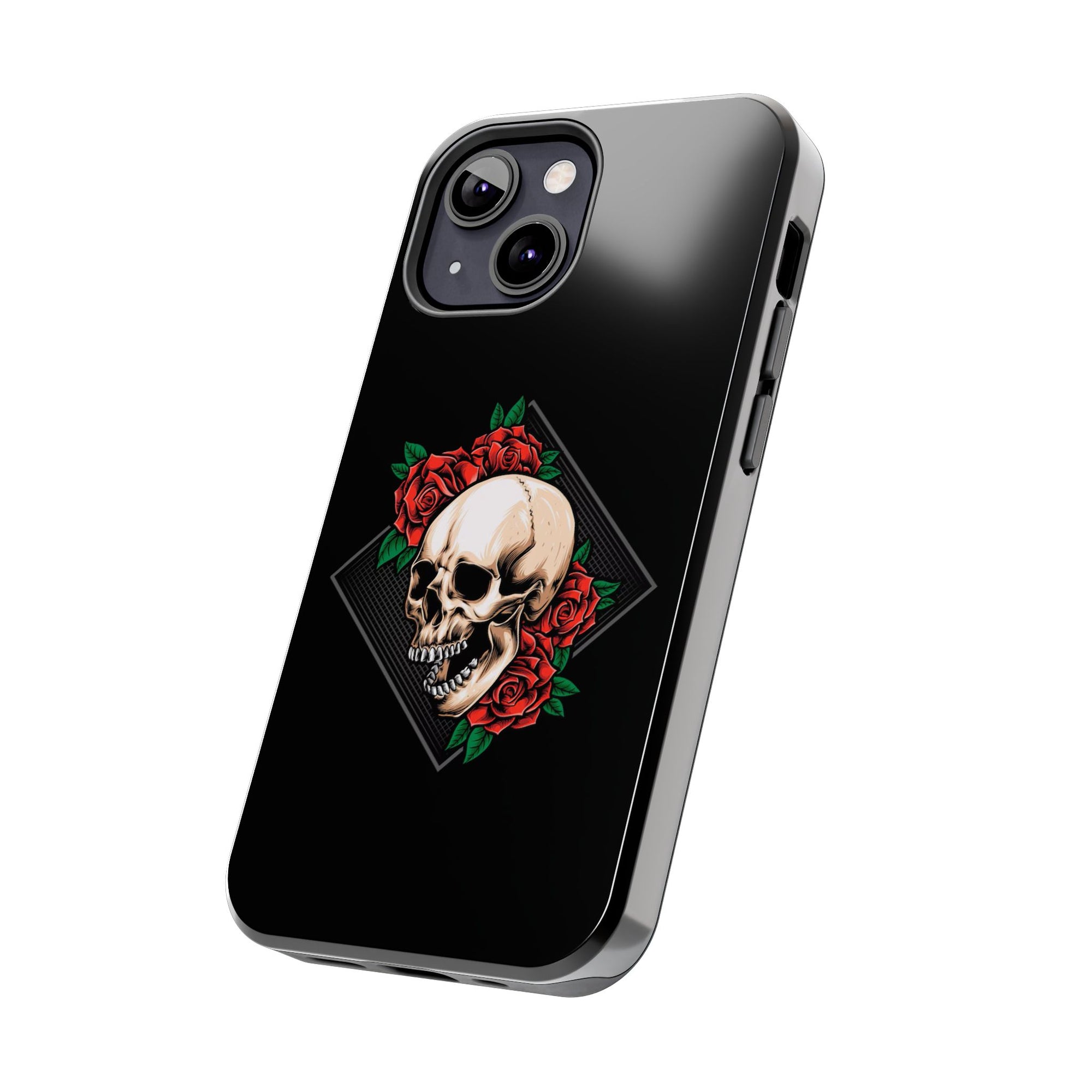 Tough Phone Cases with Skull and Roses Design | Edgy Protection, iPhone & Android Covers, Gothic Gifts, Unique Phone Accessories