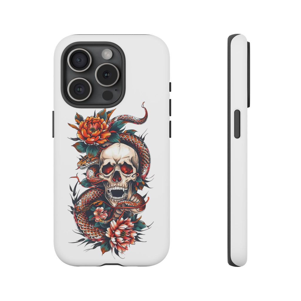 Tough Cases: Skull and Snake Phone Cases, Edgy Accessories, Alternative Fashion, Quirky Gift Ideas, Gothic Style