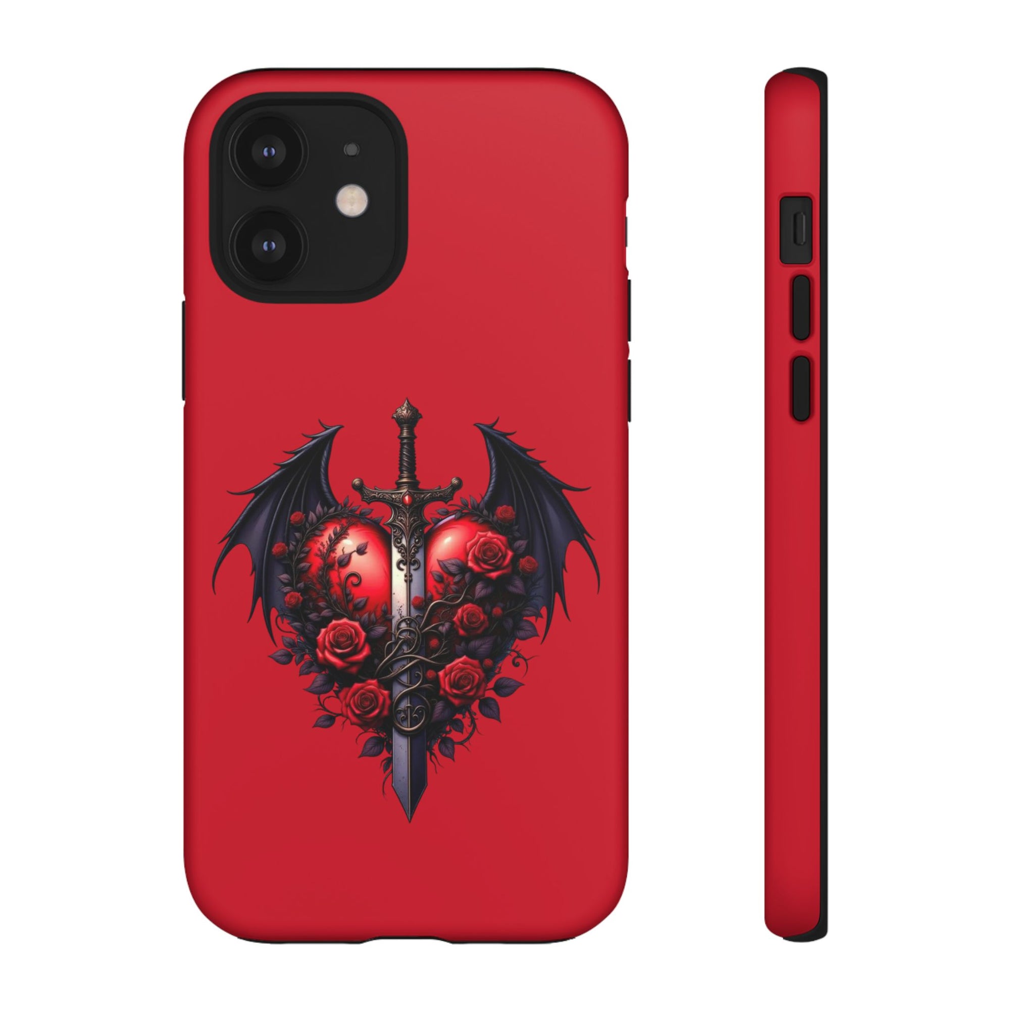 Tough Cases - Gothic Heart Phone Case, Edgy Accessories for Him, Unique Gifts for Her, Valentine's Day, Birthday, Artsy Phone Cover