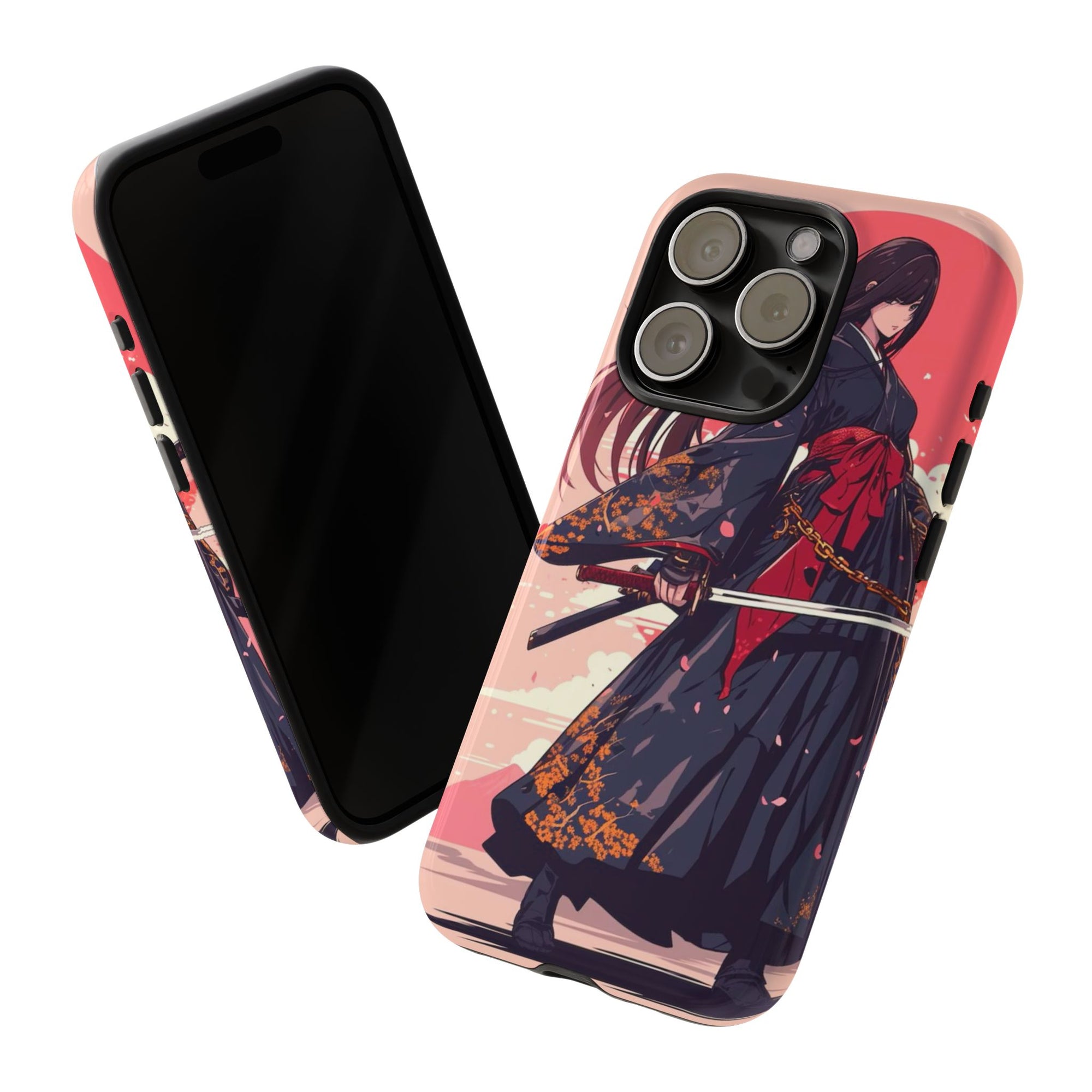 Stylish Phone Case with Warrior Design, Tough Phone Cover for Anime Lovers, Gift for Gamers, Cute Phone Accessories, Unique Tech Gifts