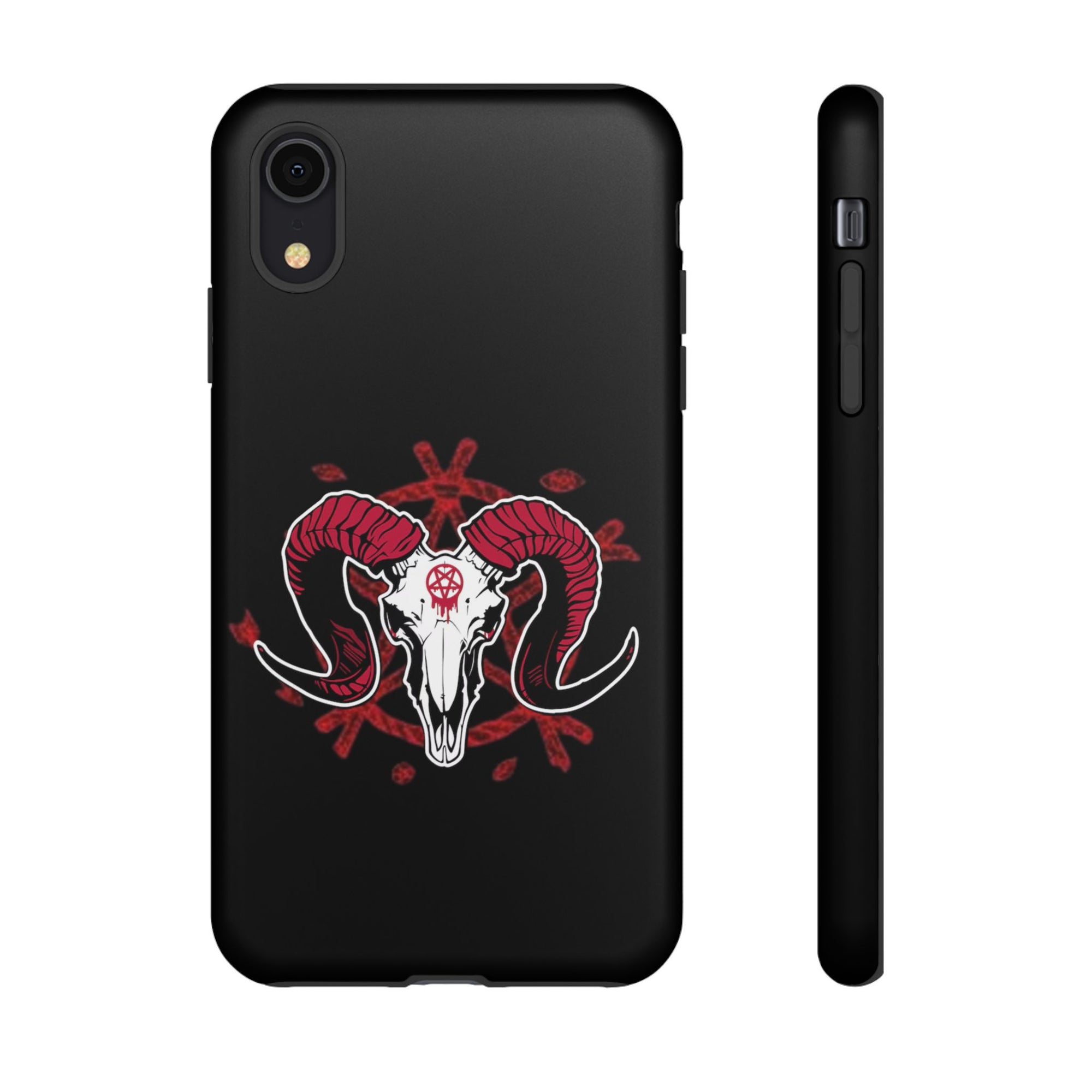 Tough Cases: Dark Aesthetic Phone Case, Gothic Phone Cover, Unique Gift for Him, Occult Design, Animal Skull Artwork, Halloween Decor