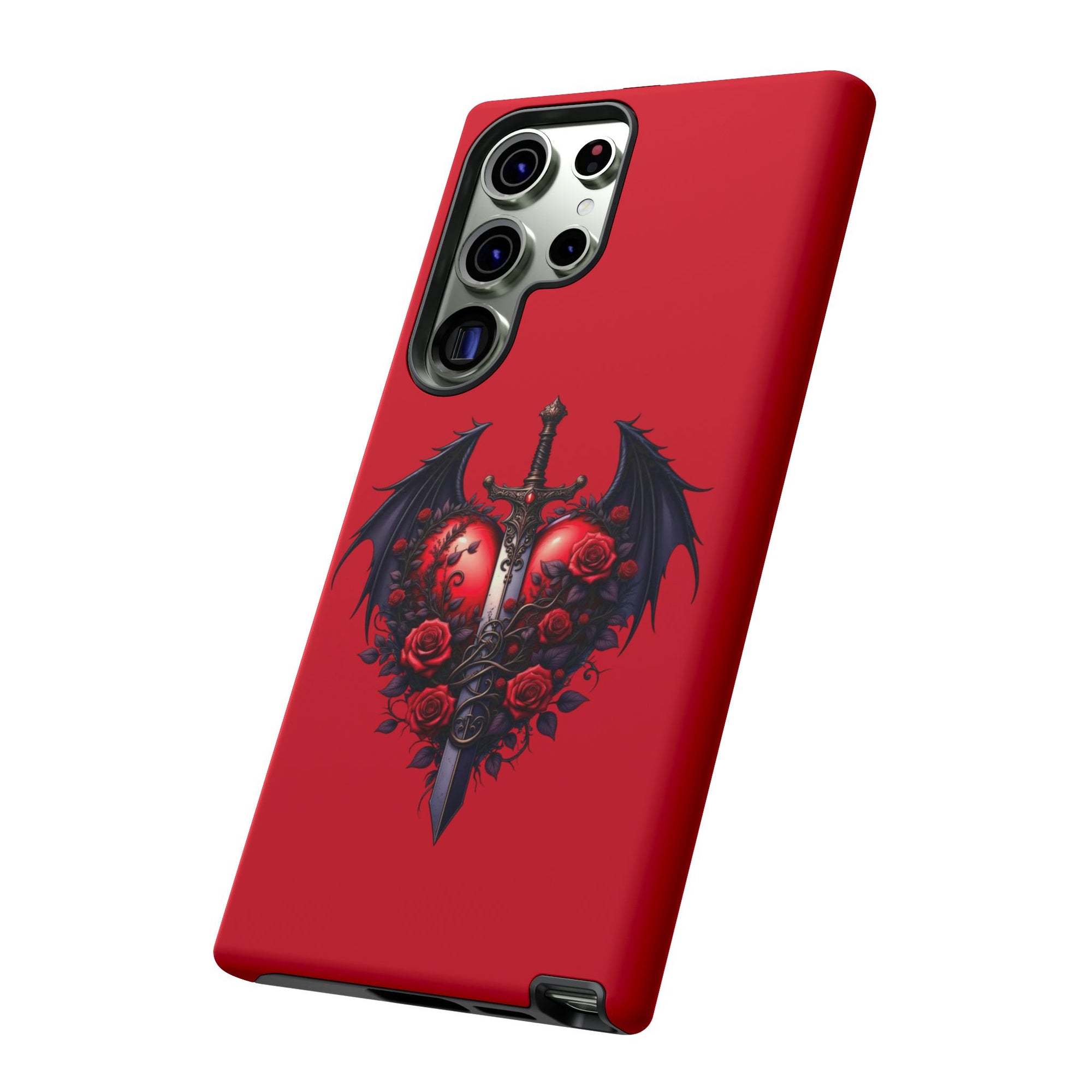 Tough Cases - Gothic Heart Phone Case, Edgy Accessories for Him, Unique Gifts for Her, Valentine's Day, Birthday, Artsy Phone Cover