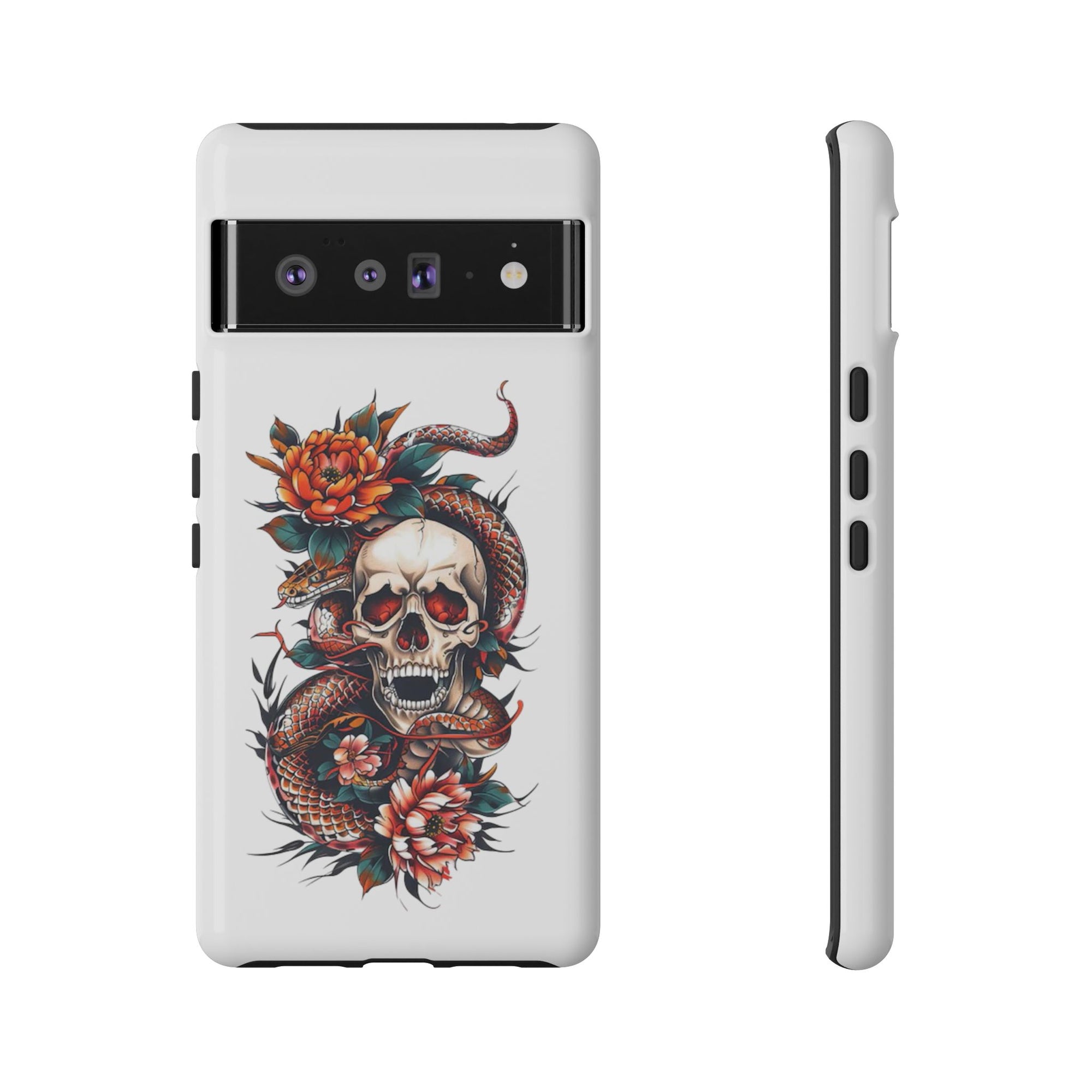 Tough Cases: Skull and Snake Phone Cases, Edgy Accessories, Alternative Fashion, Quirky Gift Ideas, Gothic Style