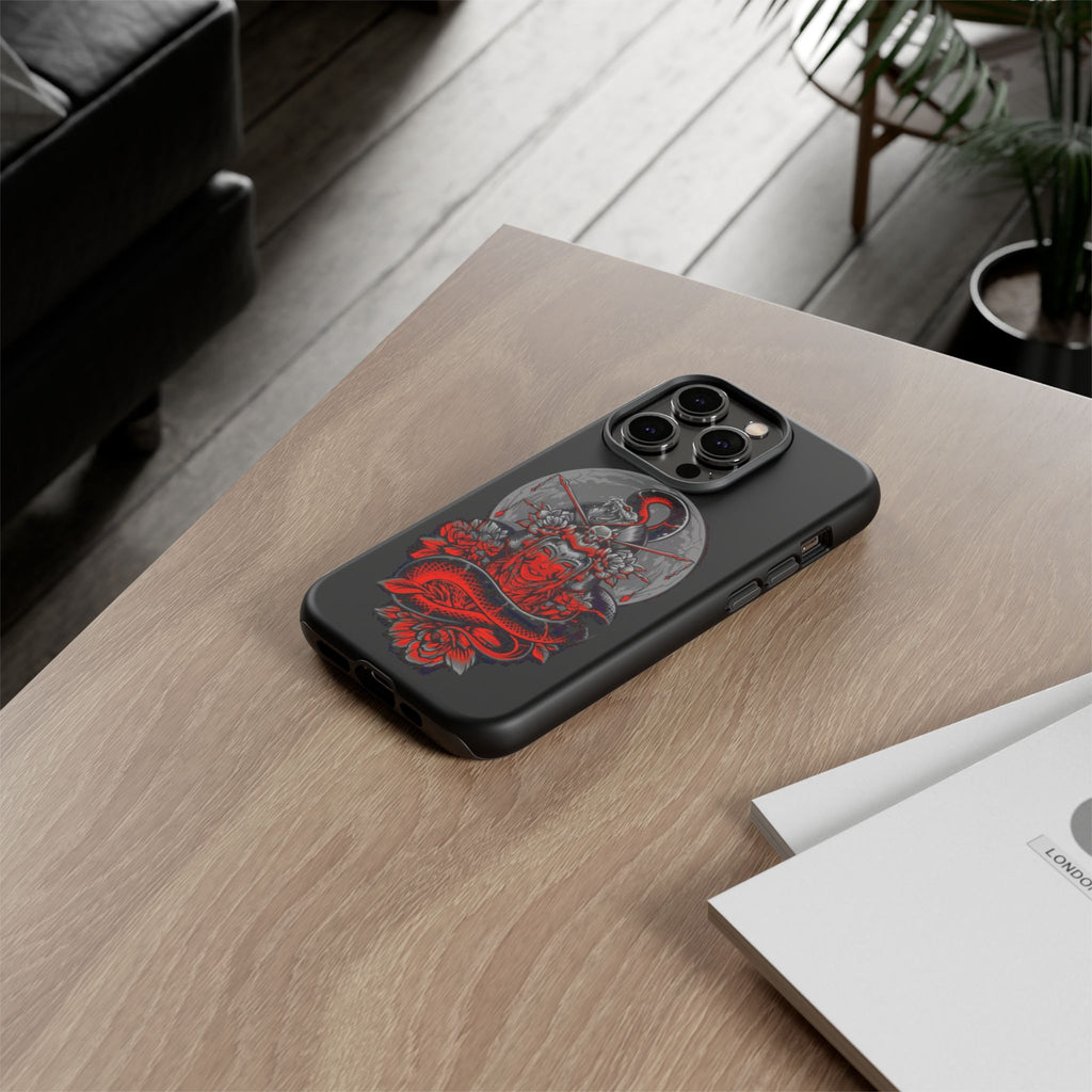 Tough Cases for iPhone, Dragon & Warrior Design, Durable Phone Protection, Perfect Gift for Tech Lovers, Unique Gifting
