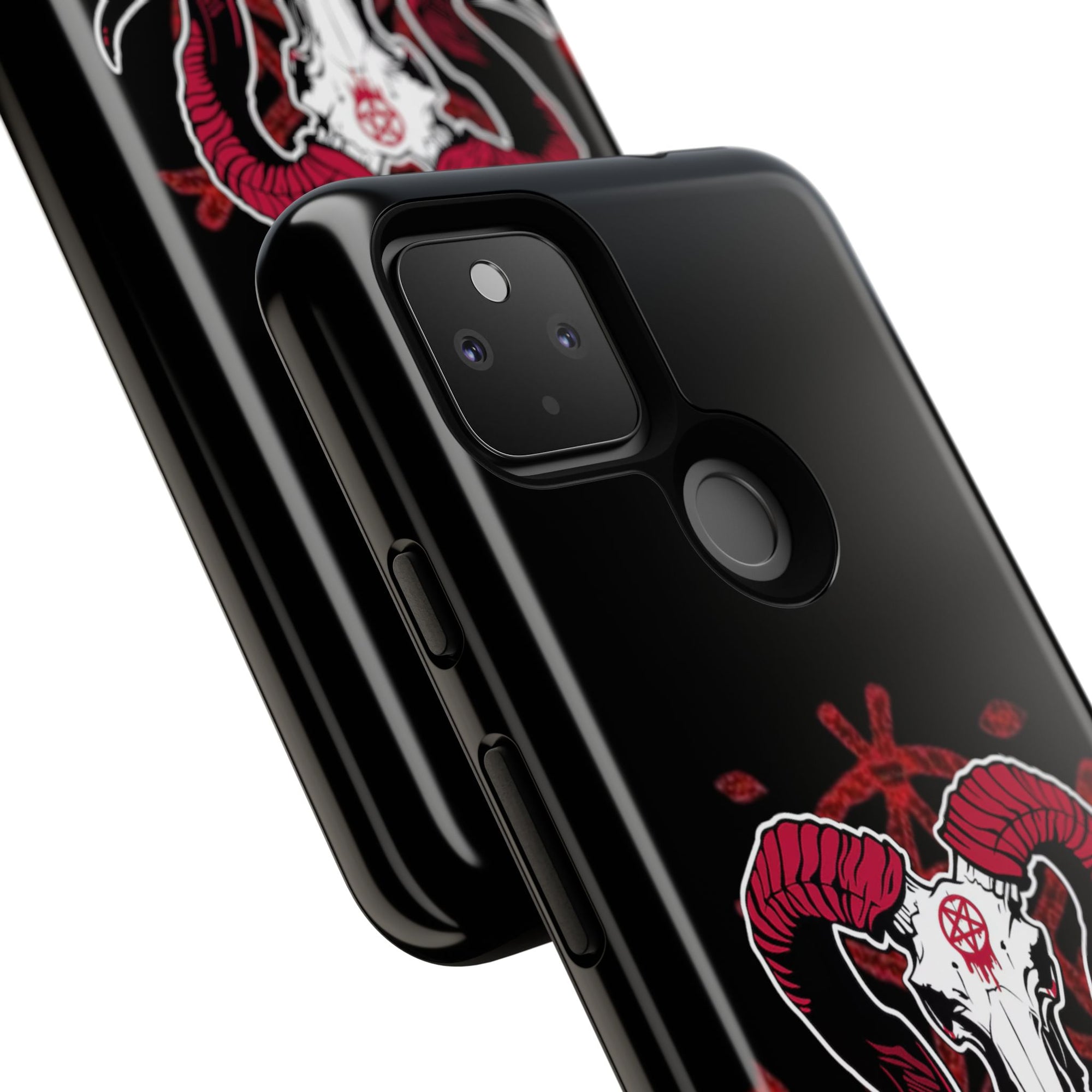 Tough Cases: Dark Aesthetic Phone Case, Gothic Phone Cover, Unique Gift for Him, Occult Design, Animal Skull Artwork, Halloween Decor