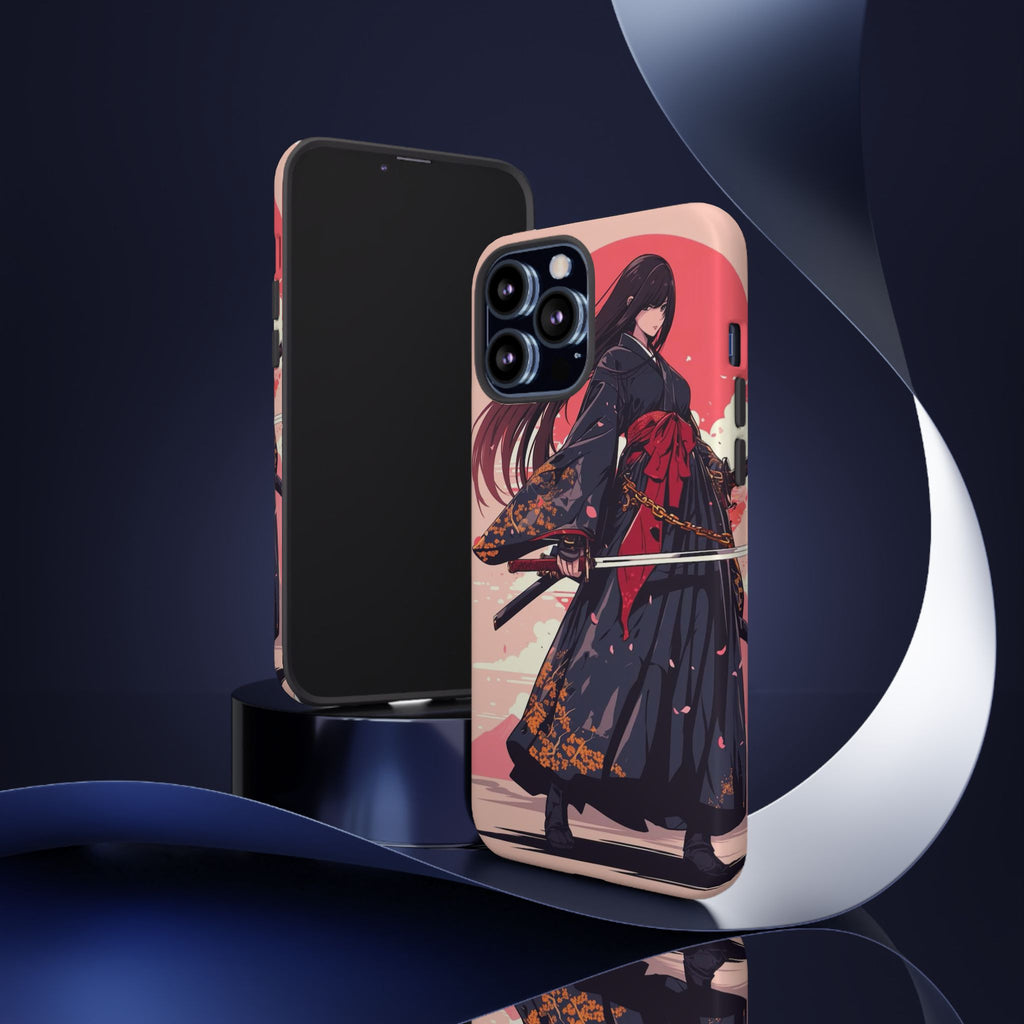 Stylish Phone Case with Warrior Design, Tough Phone Cover for Anime Lovers, Gift for Gamers, Cute Phone Accessories, Unique Tech Gifts