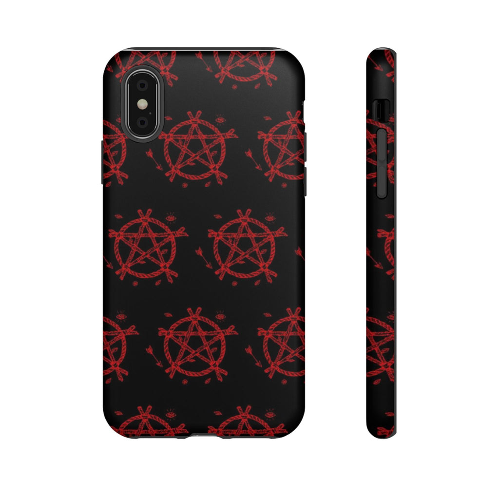 Anarchist iPhone Case, Tough Phone Cover, Punk Style Accessory, Unique Gift for Rebels, Goth Aesthetic Phone Case