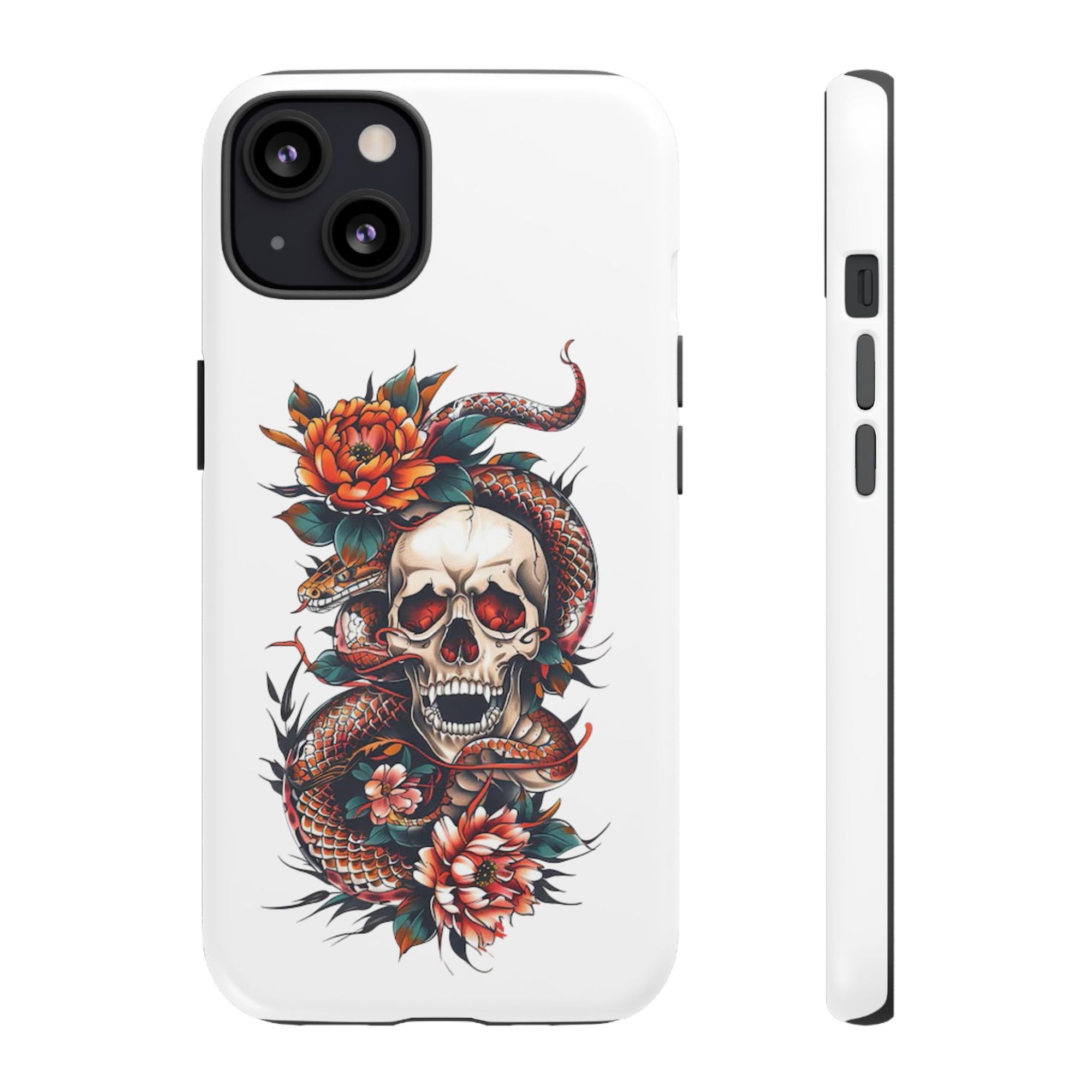 Tough Cases: Skull and Snake Phone Cases, Edgy Accessories, Alternative Fashion, Quirky Gift Ideas, Gothic Style