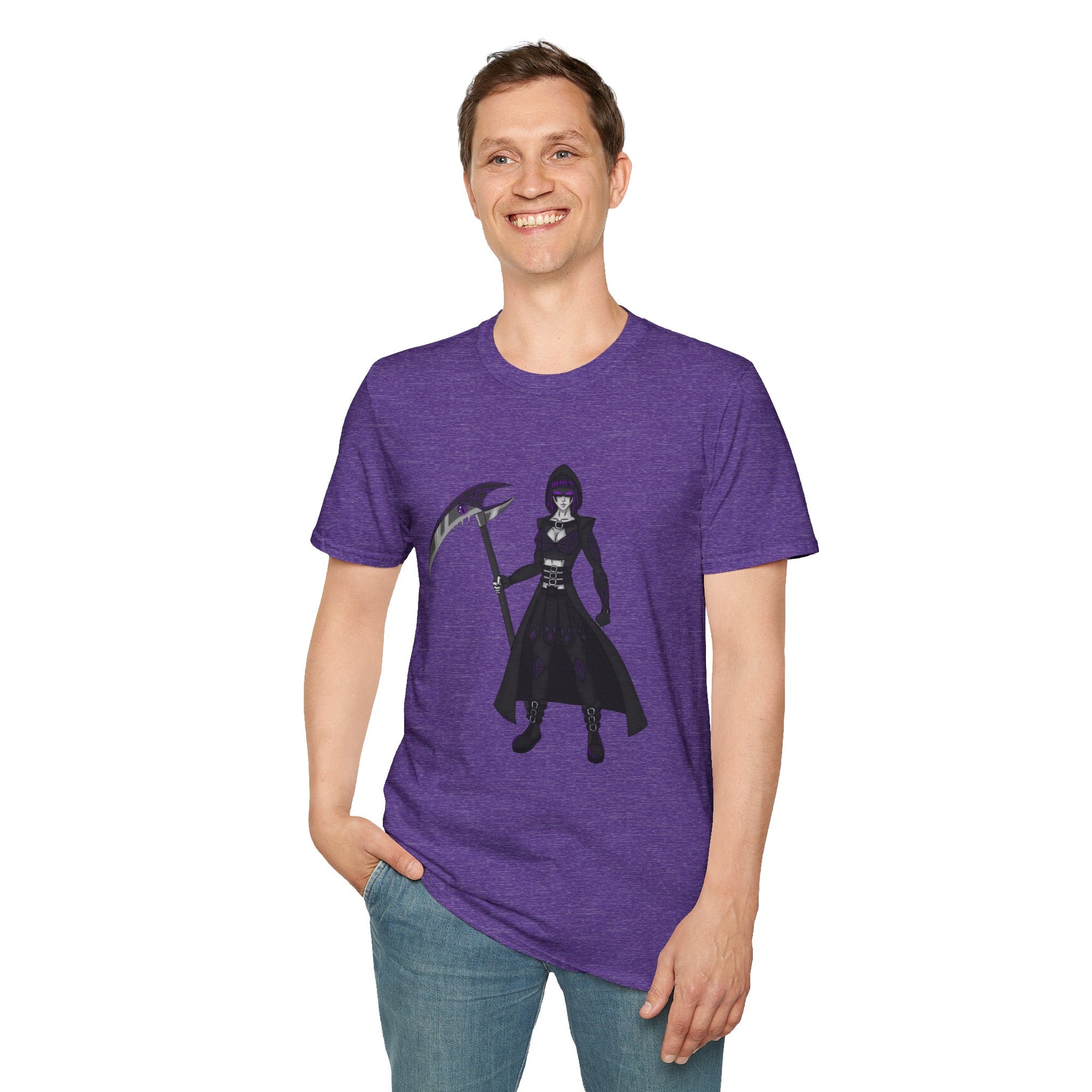 Gothic Fantasy T-Shirt, Unisex Softstyle Tee, Halloween Costume, Creepy Graphic Tee, Gift for Gamers, Unique Graphic Shirt