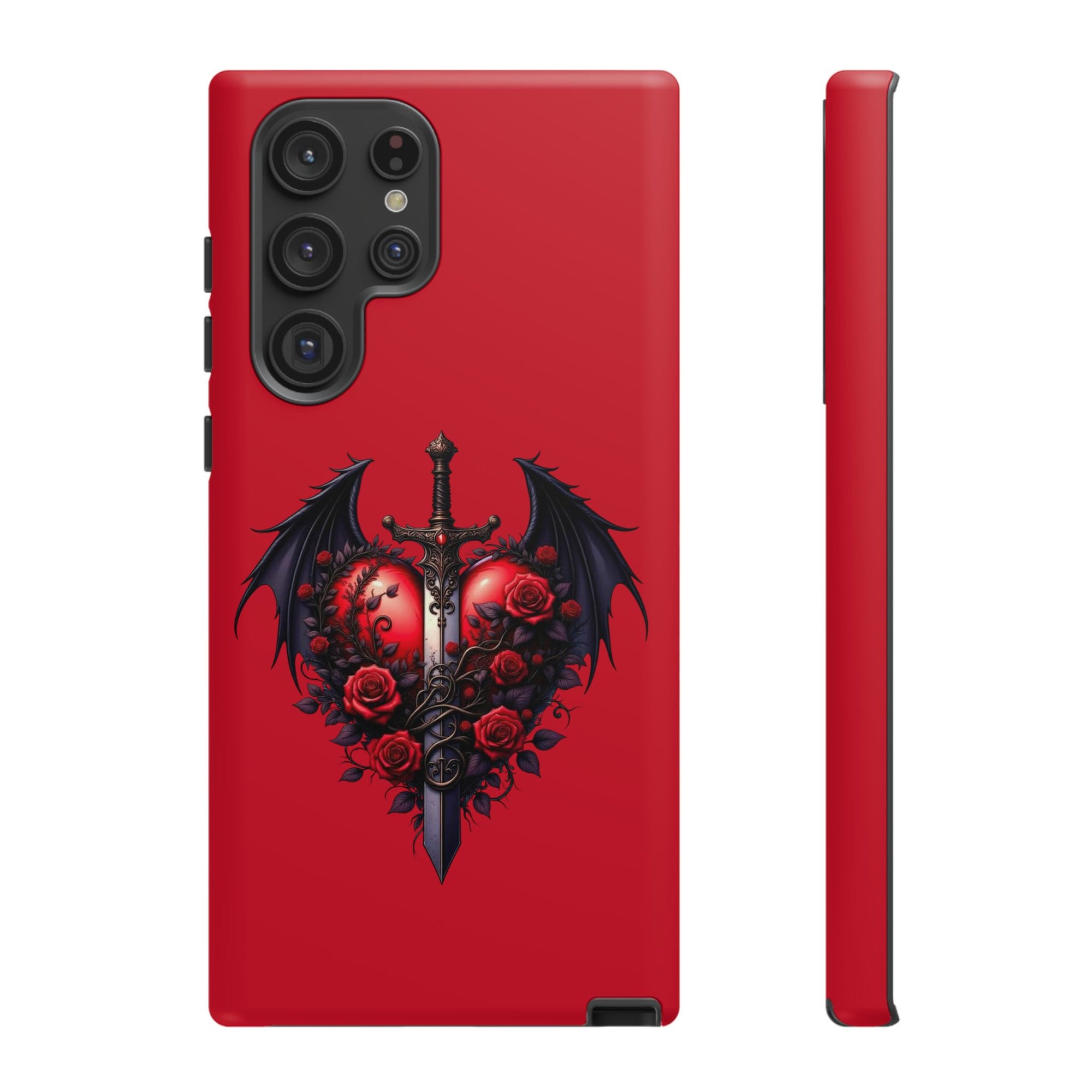Tough Cases - Gothic Heart Phone Case, Edgy Accessories for Him, Unique Gifts for Her, Valentine's Day, Birthday, Artsy Phone Cover