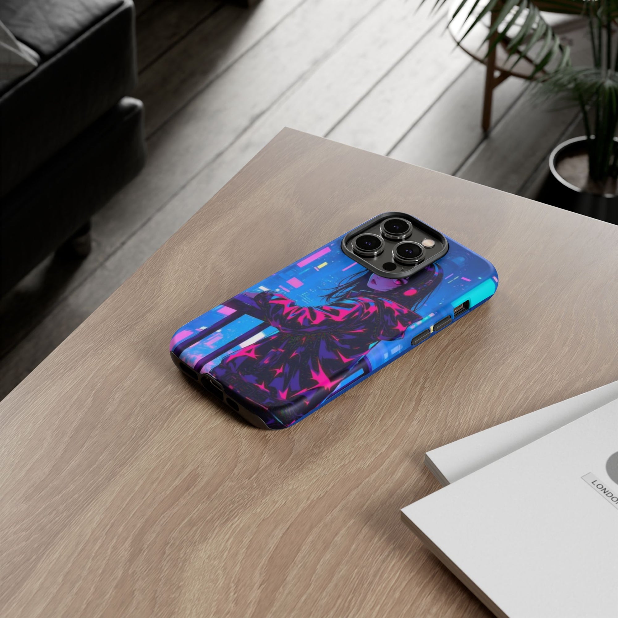 Futuristic Phone Case, Cyberpunk Aesthetic, Tough Phone Cover, Urban Style, Gift for Tech Lovers, Unique Phone Accessories, Streetwear [...]