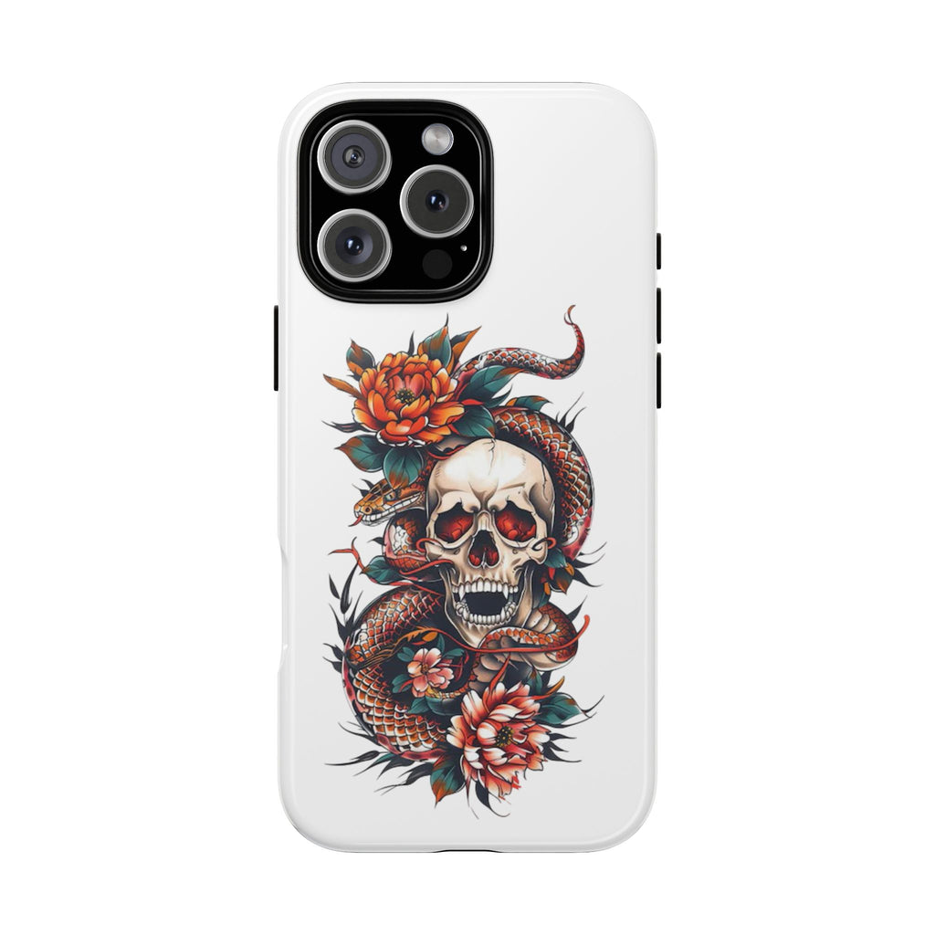 Tough Cases: Skull and Snake Phone Cases, Edgy Accessories, Alternative Fashion, Quirky Gift Ideas, Gothic Style