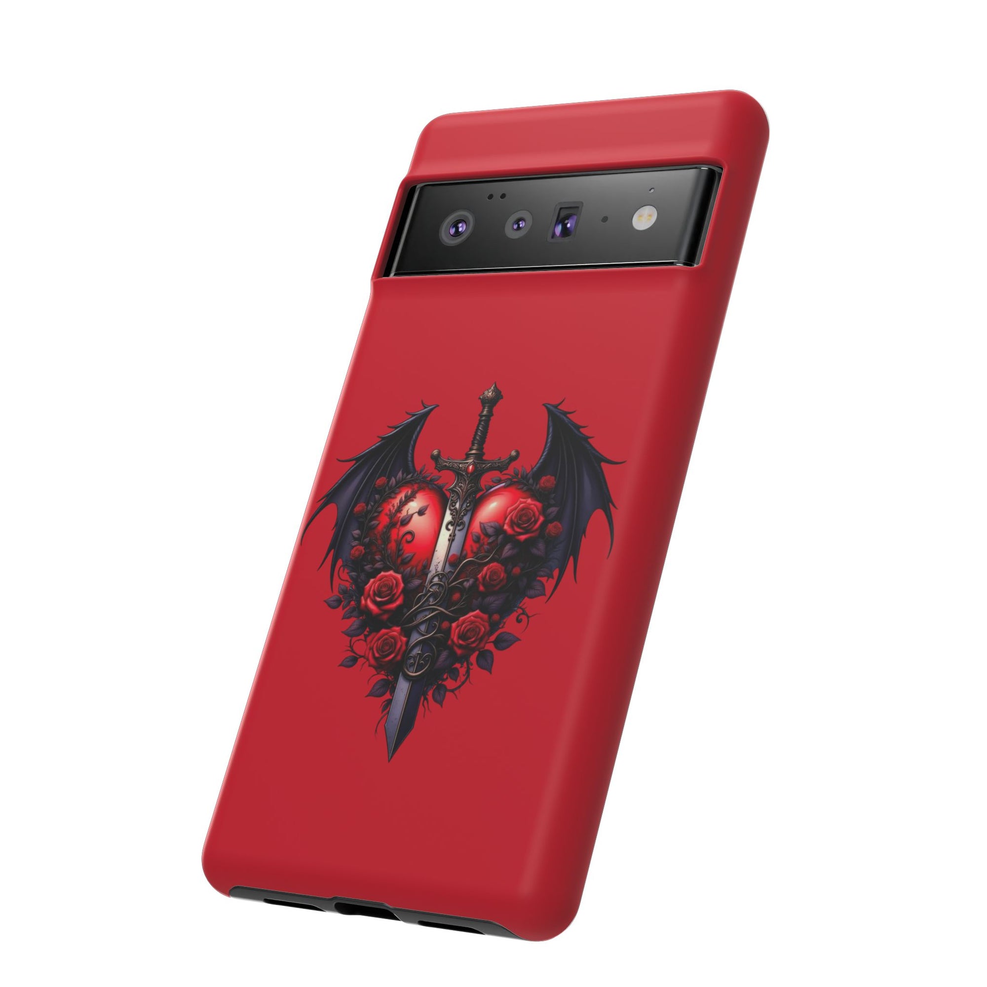 Tough Cases - Gothic Heart Phone Case, Edgy Accessories for Him, Unique Gifts for Her, Valentine's Day, Birthday, Artsy Phone Cover