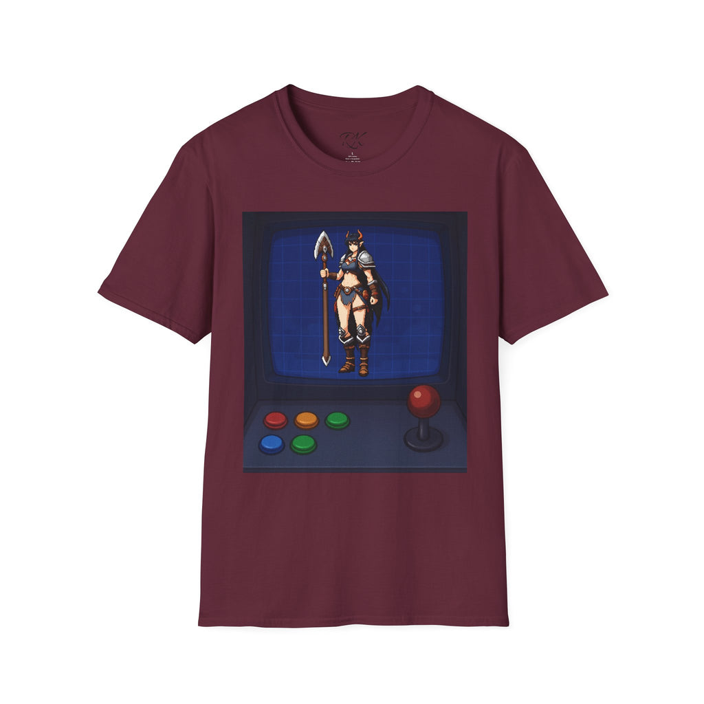 Unisex Barbarian Woman T-Shirt - Softstyle Graphic Tee for Gamers, Gifts for Her, Casual Wear, Birthday Present, Retro Style