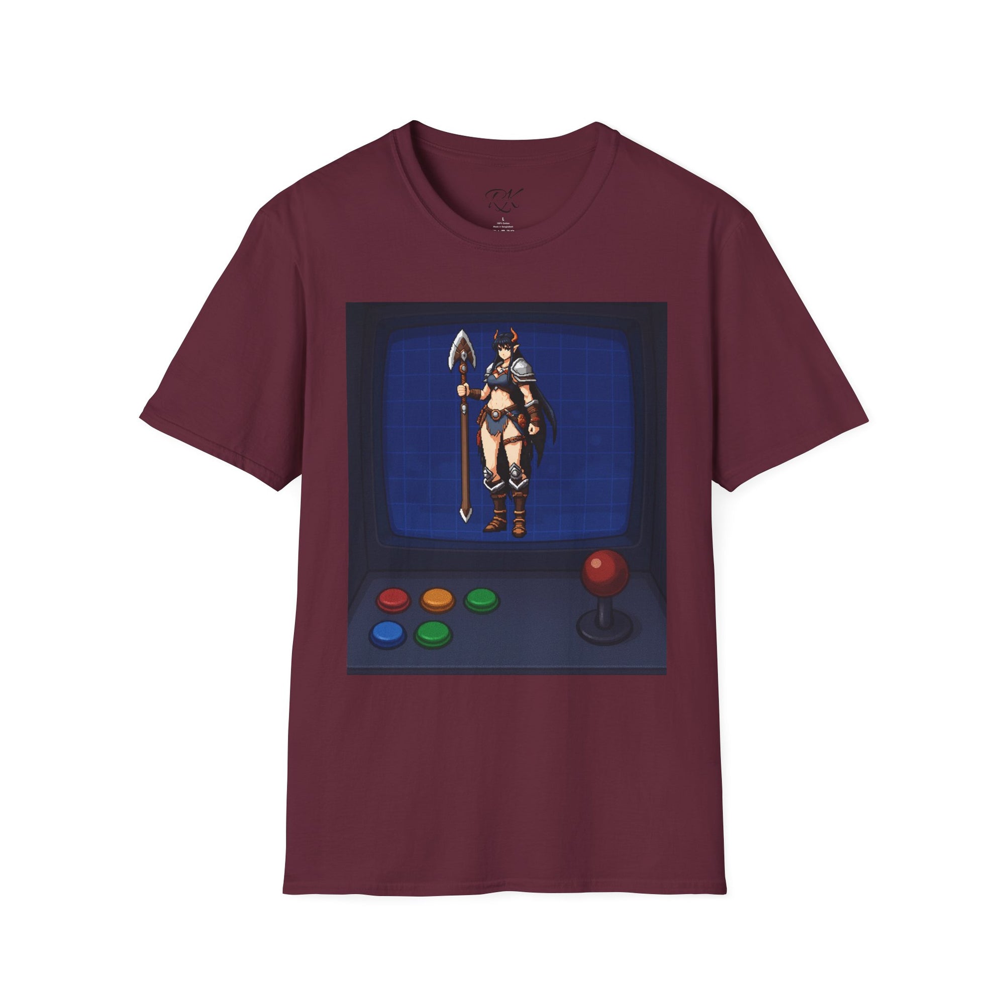 Unisex Barbarian Woman T-Shirt - Softstyle Graphic Tee for Gamers, Gifts for Her, Casual Wear, Birthday Present, Retro Style
