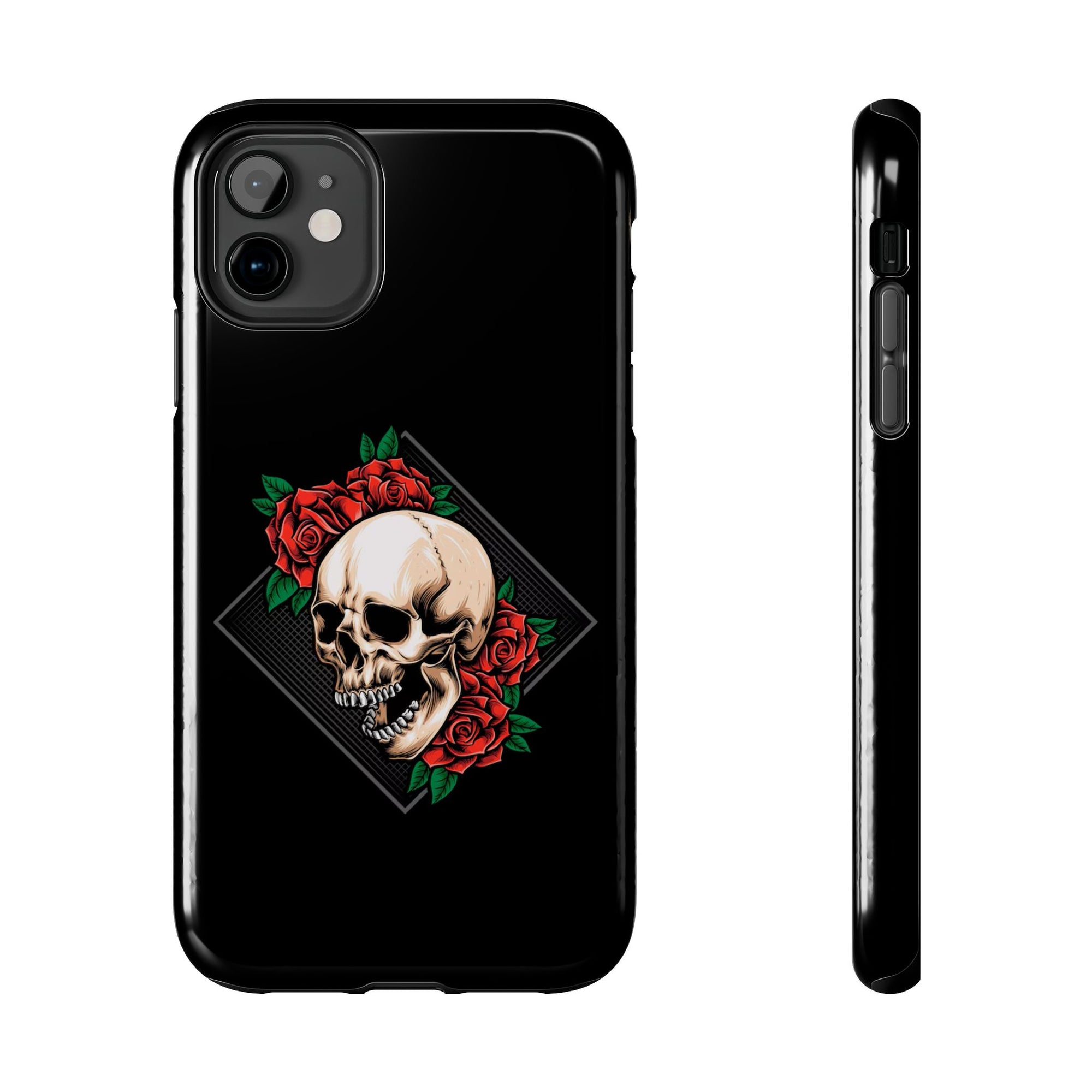 Tough Phone Cases with Skull and Roses Design | Edgy Protection, iPhone & Android Covers, Gothic Gifts, Unique Phone Accessories