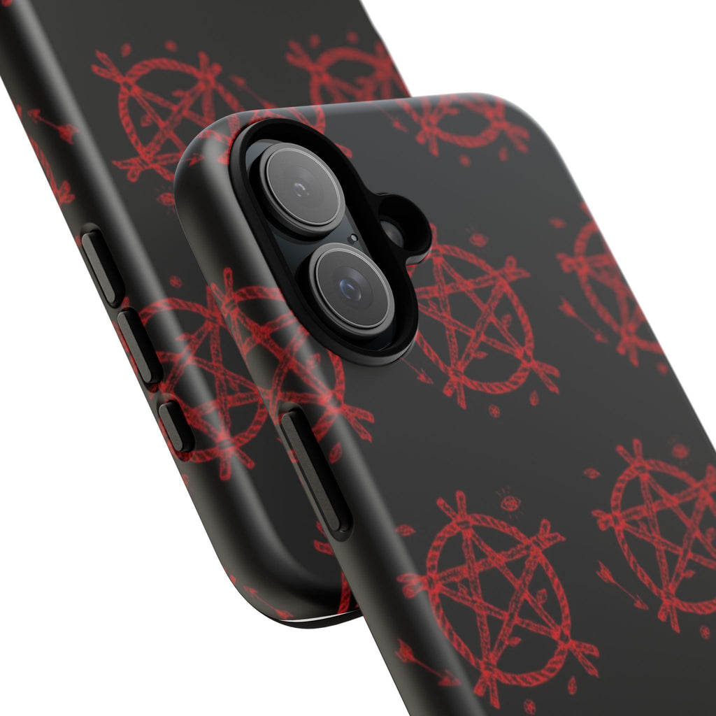 Anarchist iPhone Case, Tough Phone Cover, Punk Style Accessory, Unique Gift for Rebels, Goth Aesthetic Phone Case