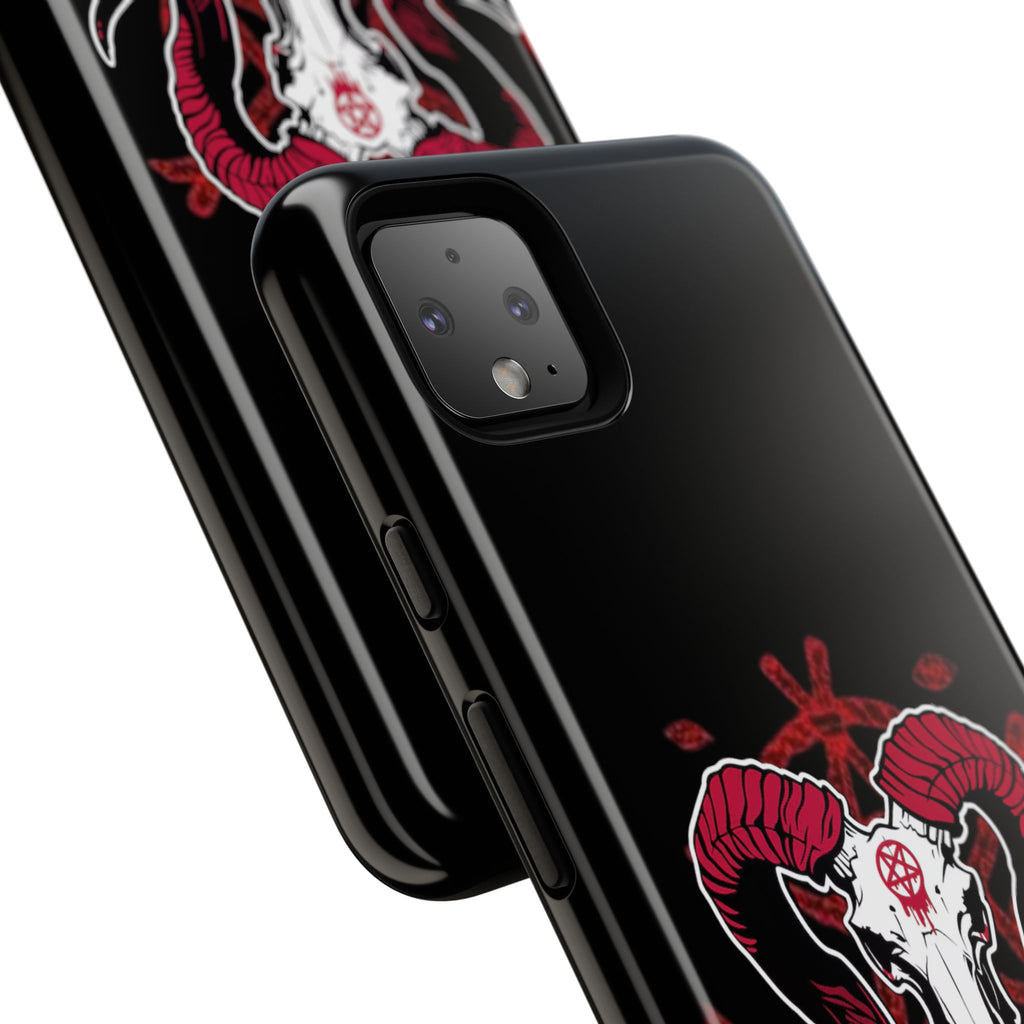 Tough Cases: Dark Aesthetic Phone Case, Gothic Phone Cover, Unique Gift for Him, Occult Design, Animal Skull Artwork, Halloween Decor
