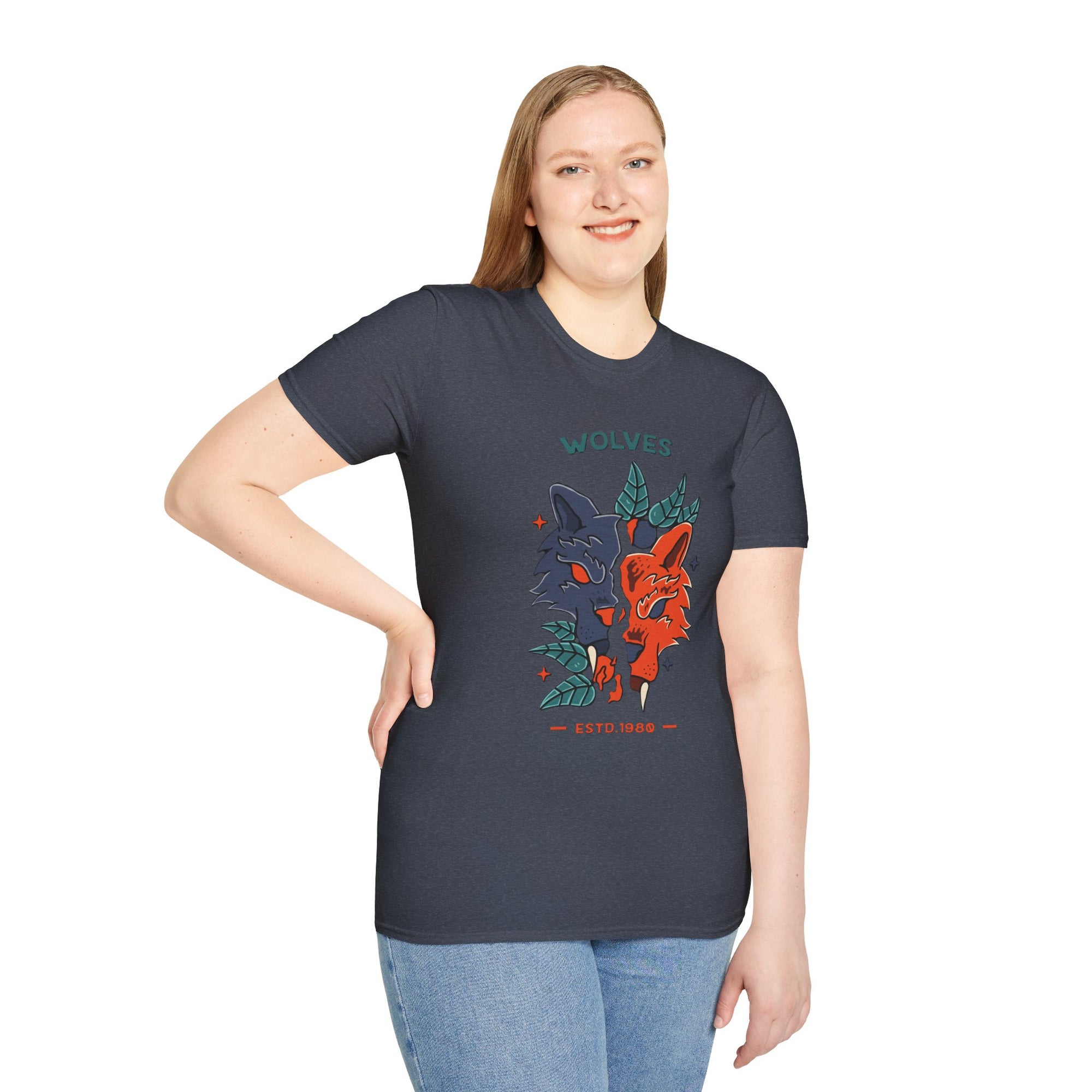 Wolf Graphic Unisex T-Shirt, Nature Lovers Tee, Gift for Animal Enthusiasts, Casual Wear, Eco-Friendly Fashion