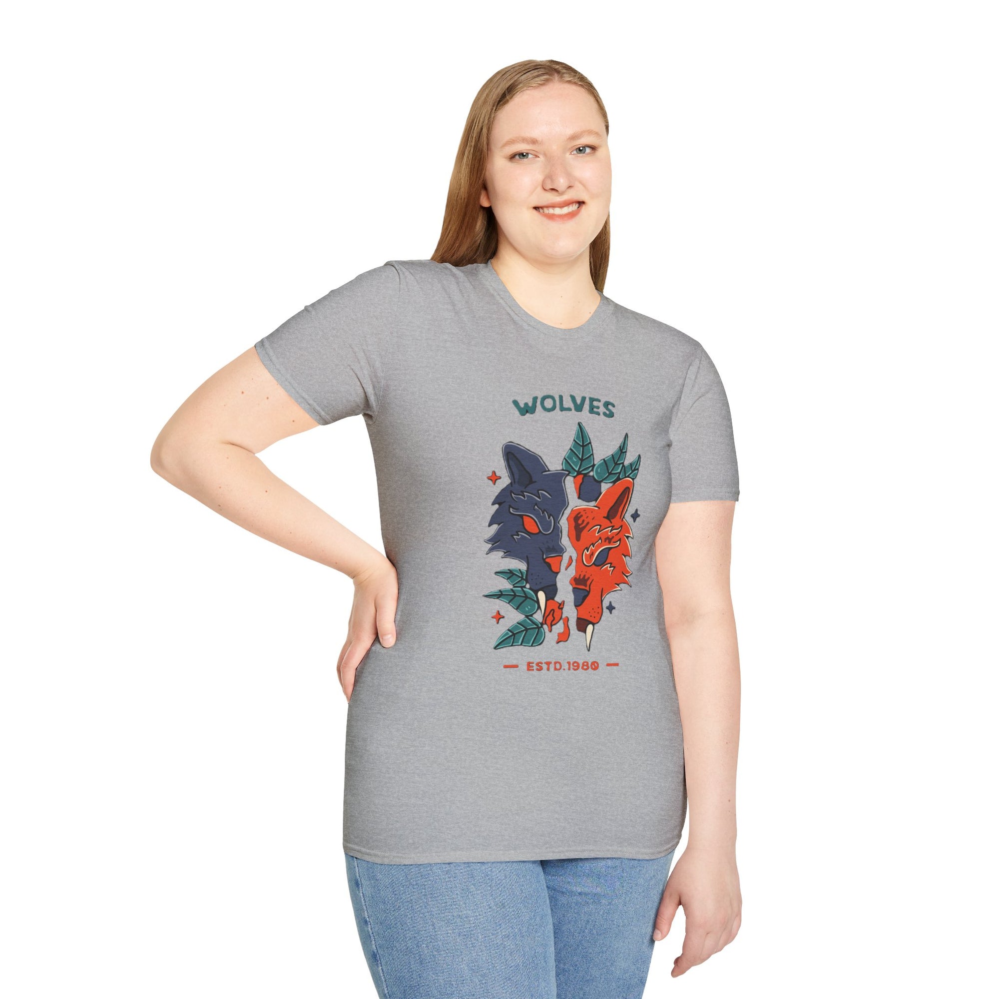 Wolf Graphic Unisex T-Shirt, Nature Lovers Tee, Gift for Animal Enthusiasts, Casual Wear, Eco-Friendly Fashion