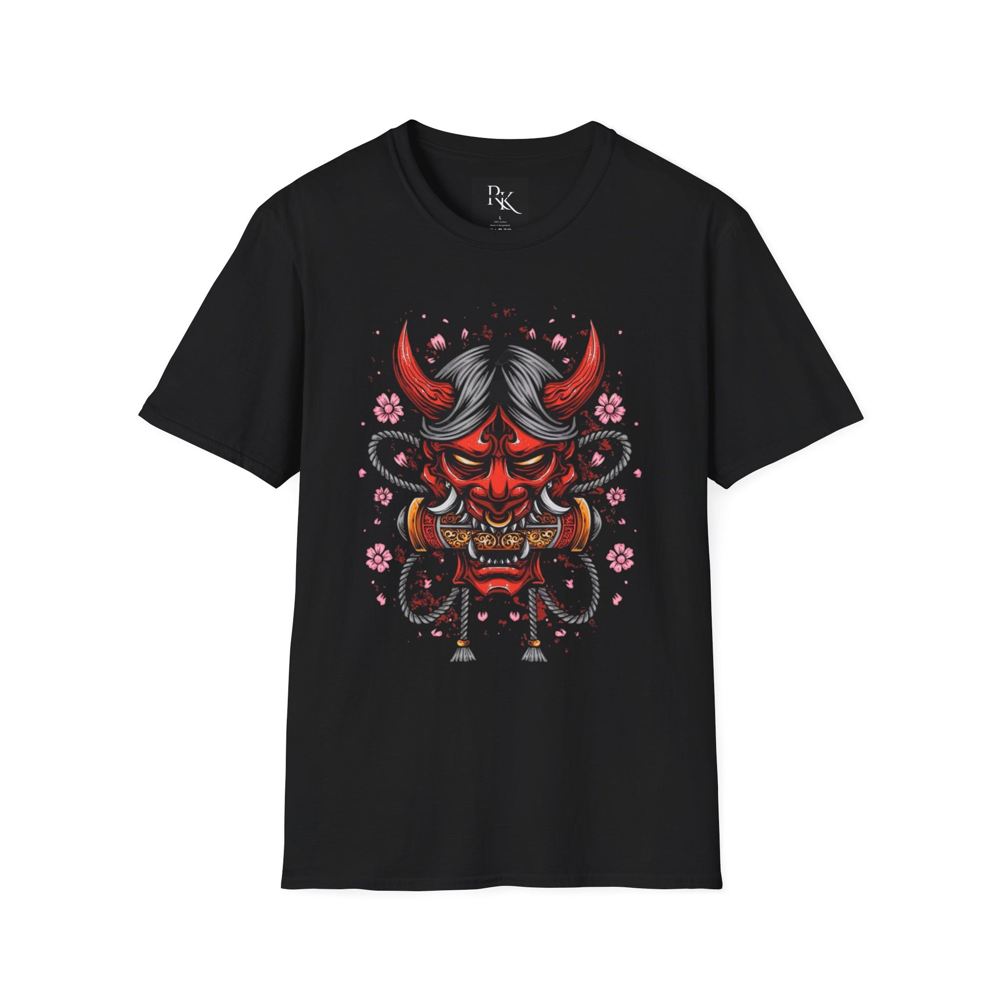 Bold Demon Graphic Unisex Softstyle T-Shirt | Streetwear Tee, Casual Wear, Unique Gift, Anime Lover Apparel, Festival Clothing