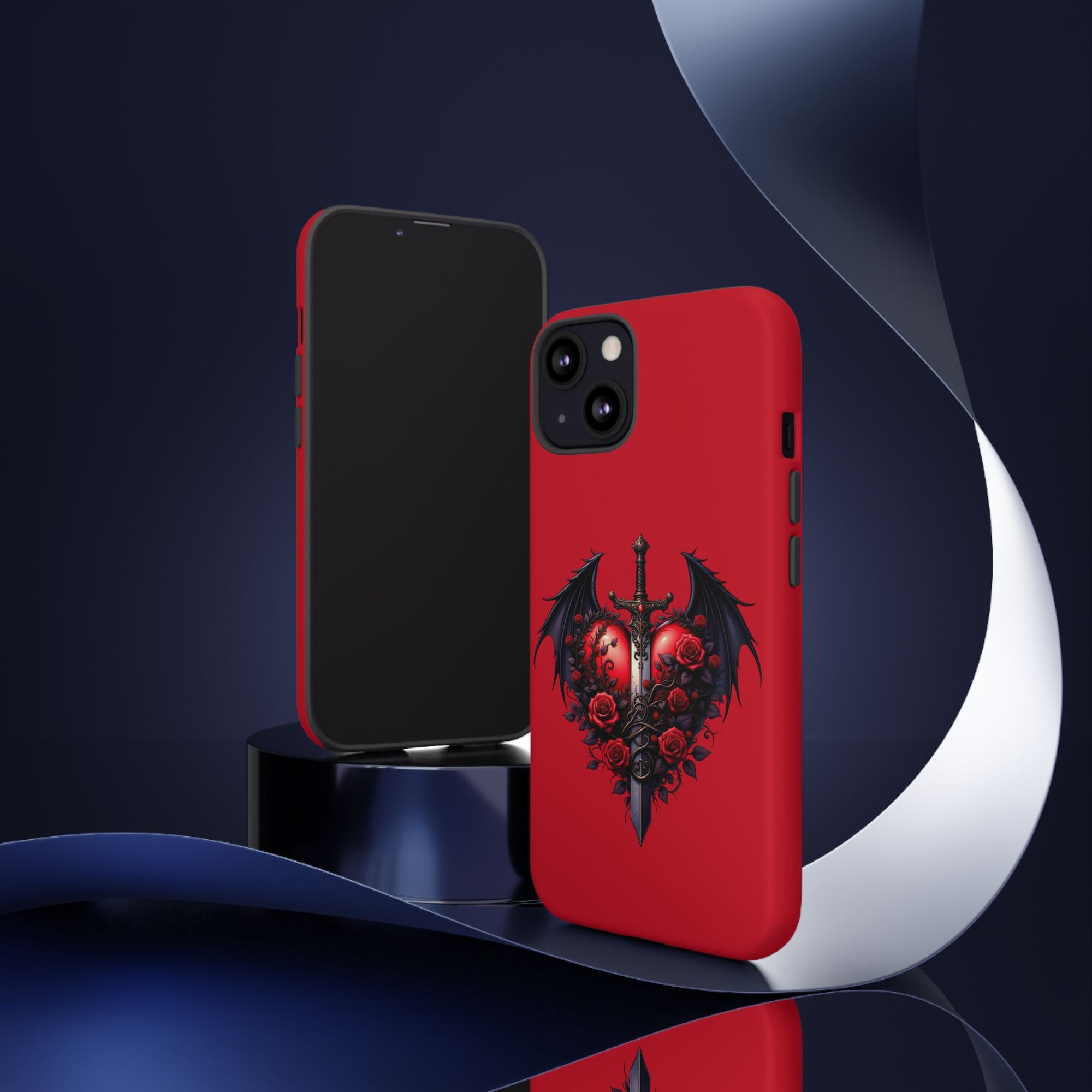 Tough Cases - Gothic Heart Phone Case, Edgy Accessories for Him, Unique Gifts for Her, Valentine's Day, Birthday, Artsy Phone Cover